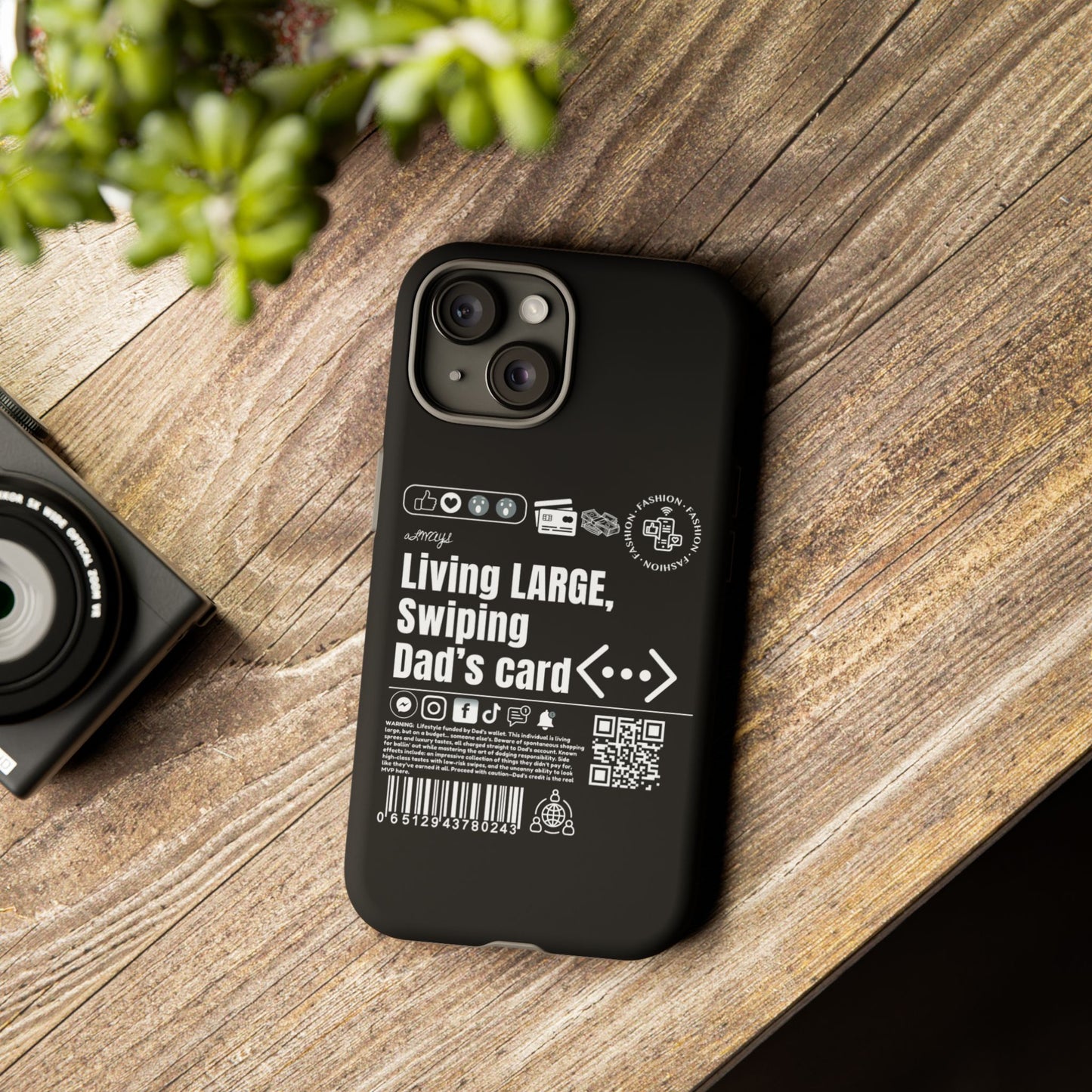 Virtuosoh Living Large Taugh Phone Case for iPhone - Black