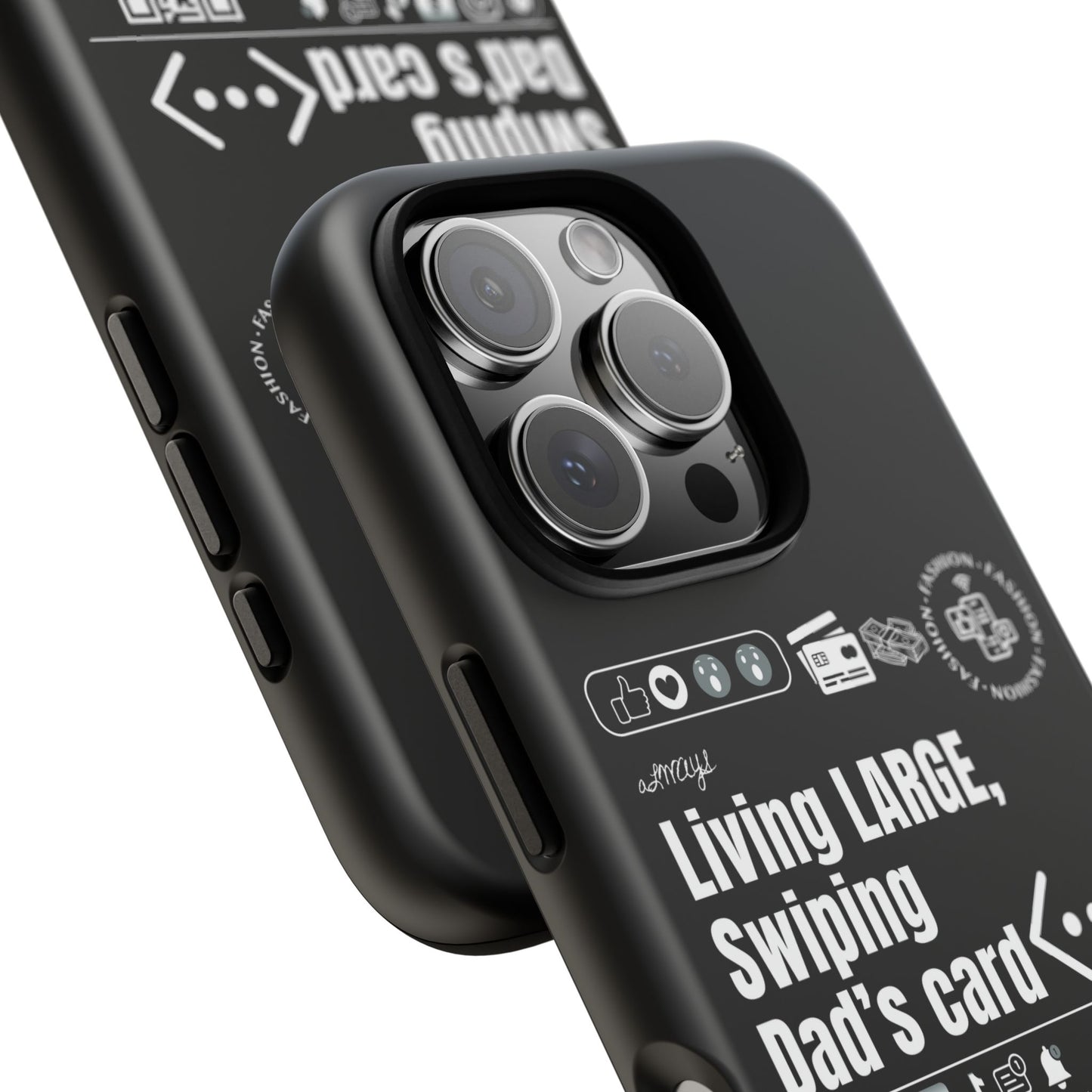Virtuosoh Living Large Taugh Phone Case for iPhone - Black
