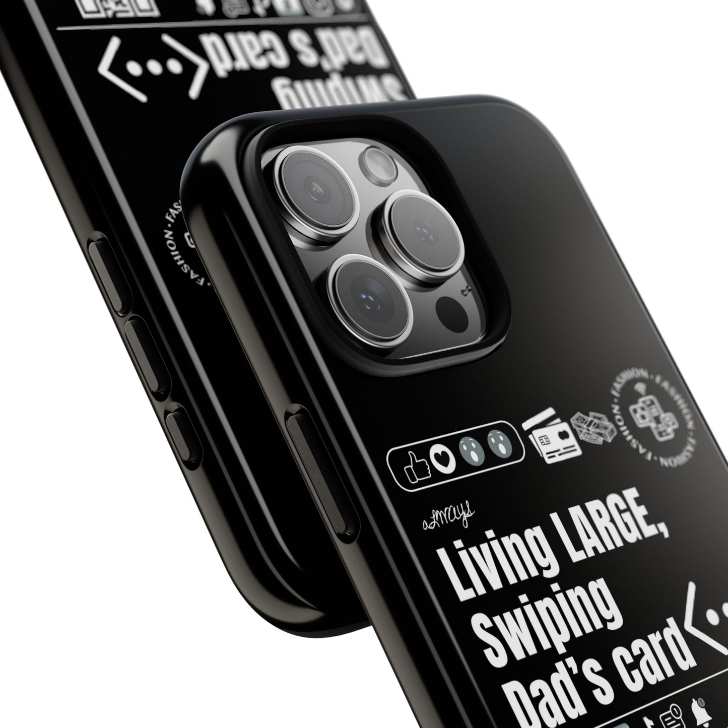 Virtuosoh Living Large Taugh Phone Case for iPhone - Black