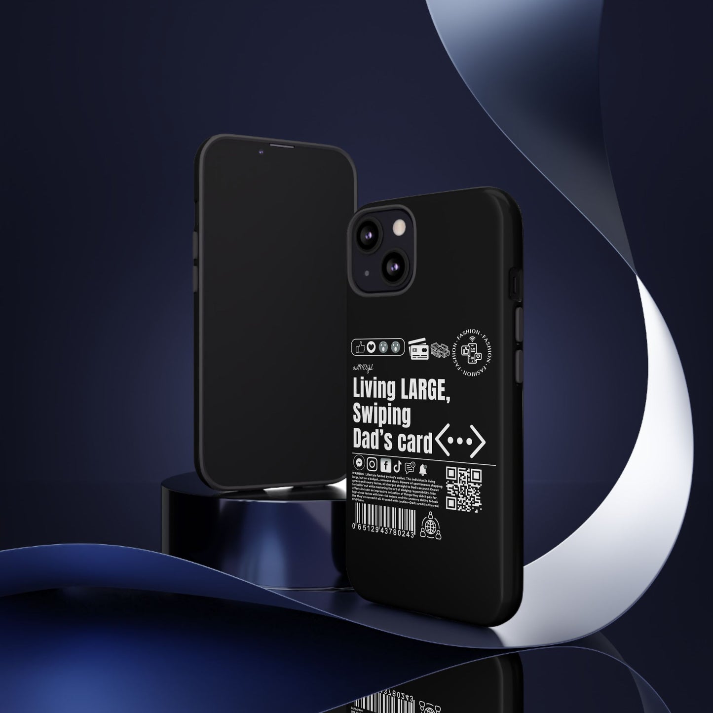 Virtuosoh Living Large Taugh Phone Case for iPhone - Black