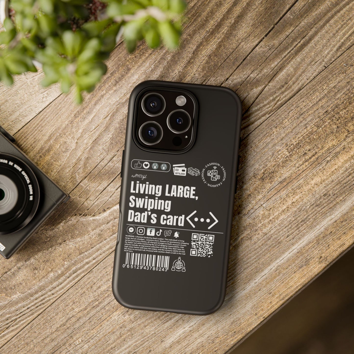 Virtuosoh Living Large Taugh Phone Case for iPhone - Black