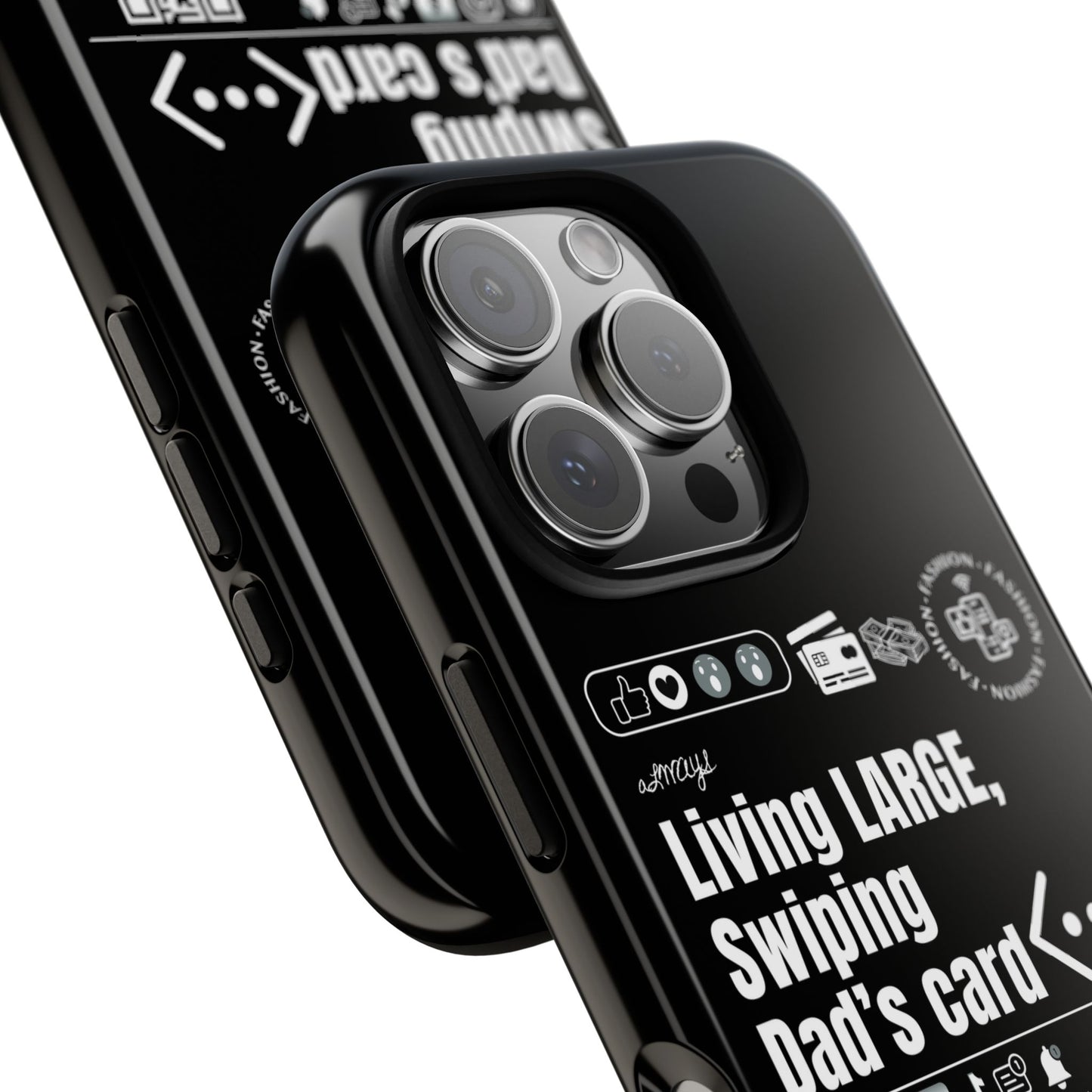 Virtuosoh Living Large Taugh Phone Case for iPhone - Black