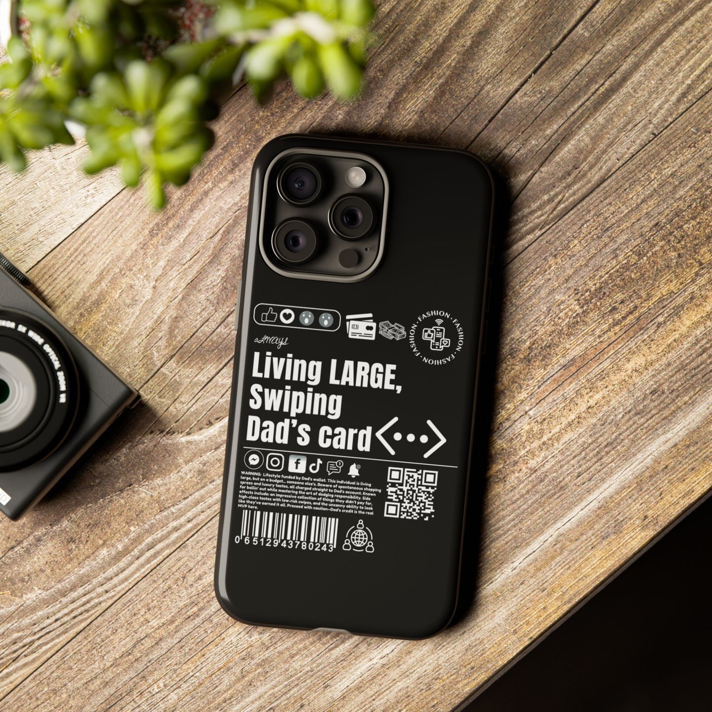 Virtuosoh Living Large Taugh Phone Case for iPhone - Black