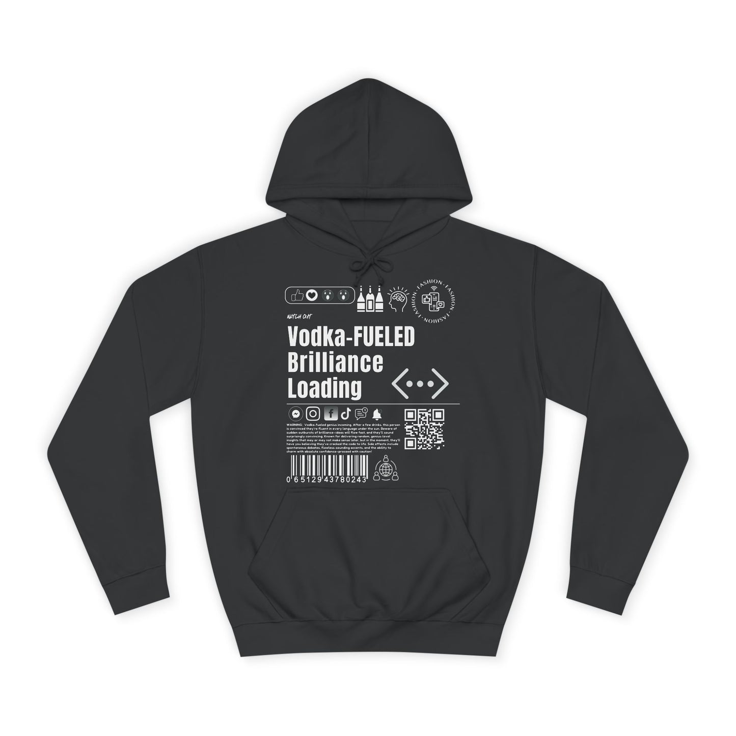 Virtuosoh Vodka Fueled Brilliance Loading Unisex Hoodie