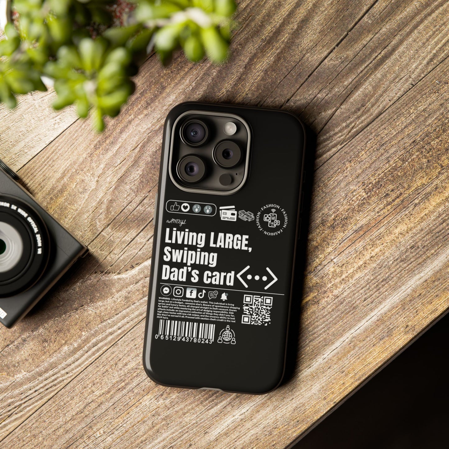 Virtuosoh Living Large Taugh Phone Case for iPhone - Black