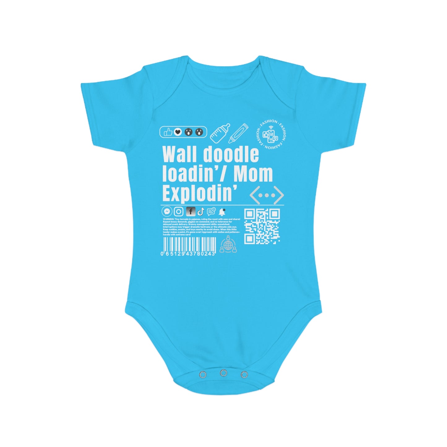 Virtuosoh Baby Wall Doodle Loadin' Babysuit