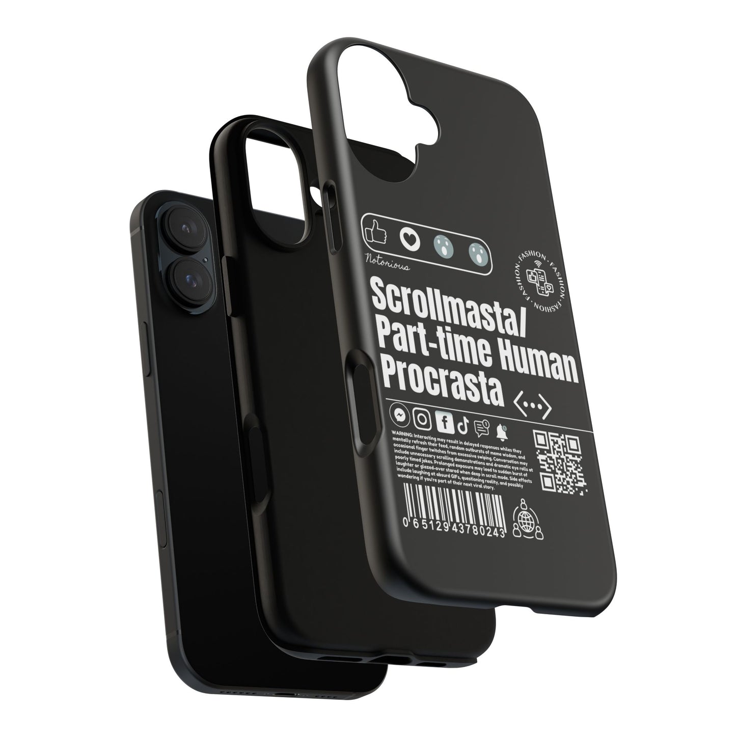 Virtuosoh Scrollmasta Tough Phone Case for iPhone -Black