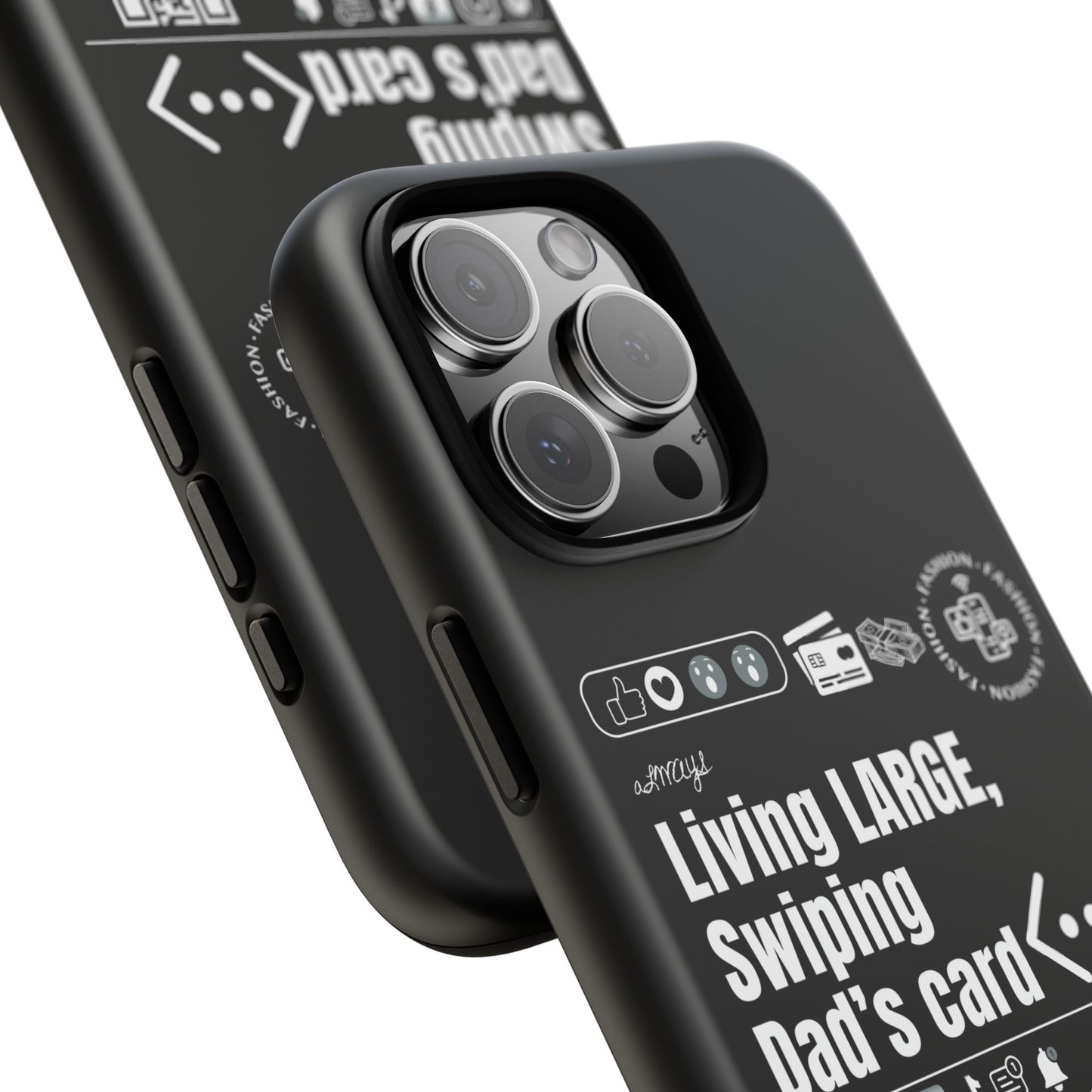 Virtuosoh Living Large Taugh Phone Case for iPhone - Black