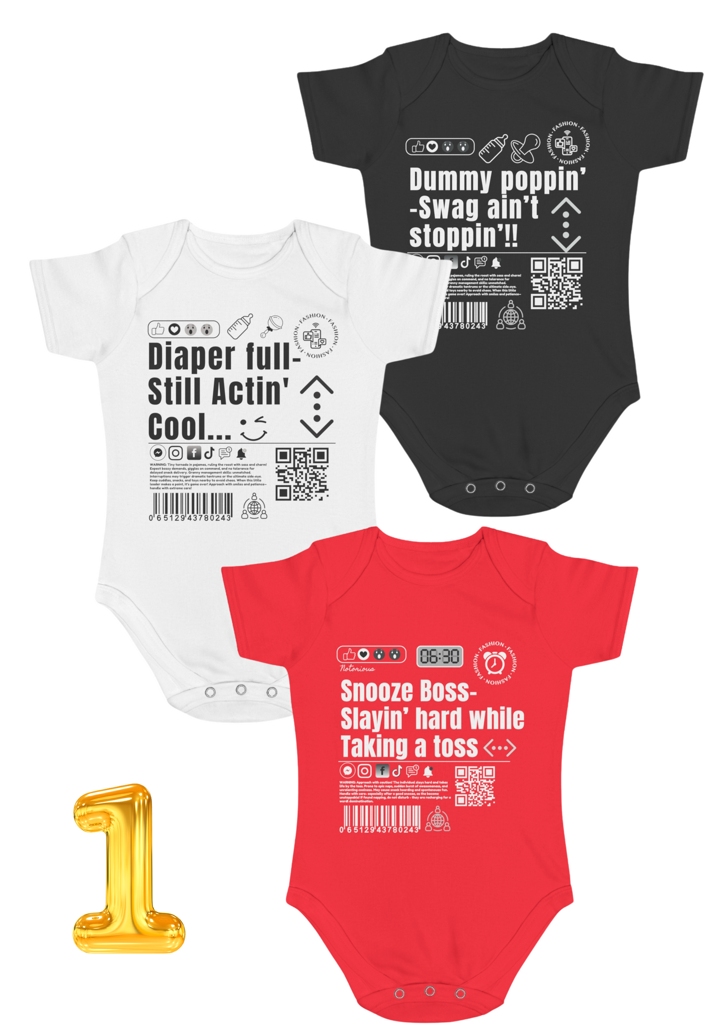 Virtuosoh babysuit set of 3