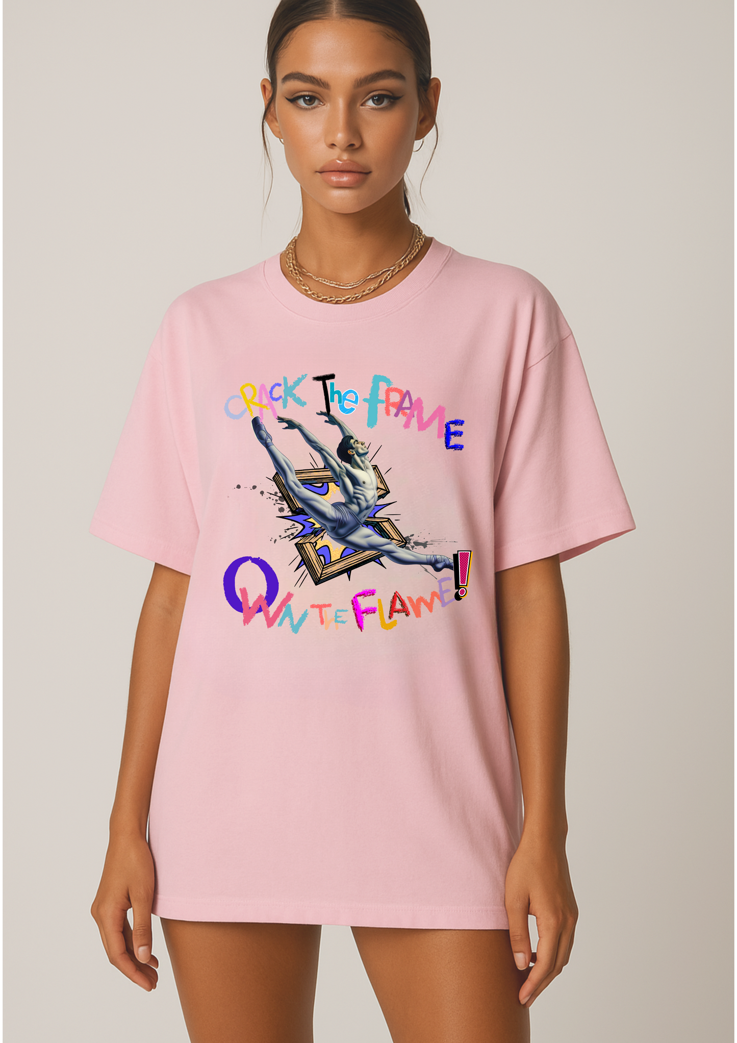 Virtuosoh Crack the Frame, Own the Flame Unisex T-shirt
