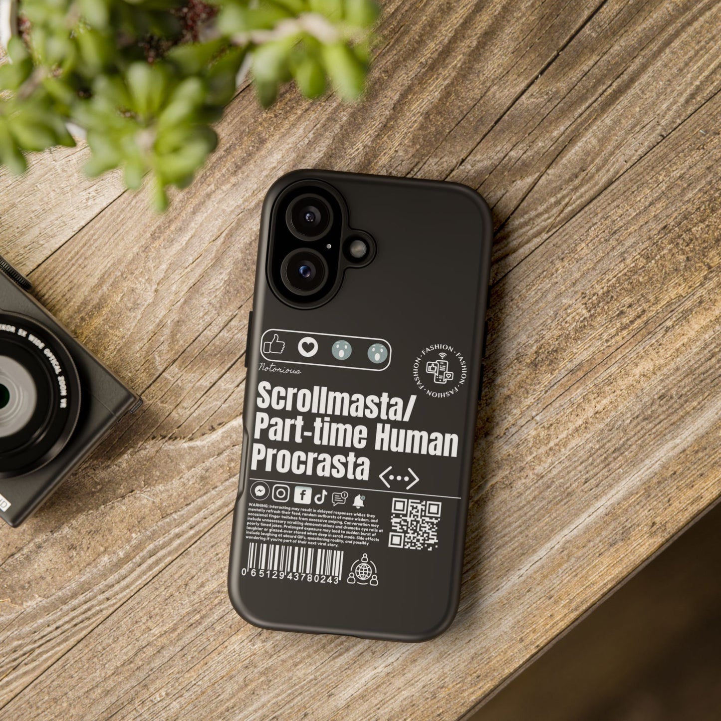 Virtuosoh Scrollmasta Tough Phone Case for iPhone -Black