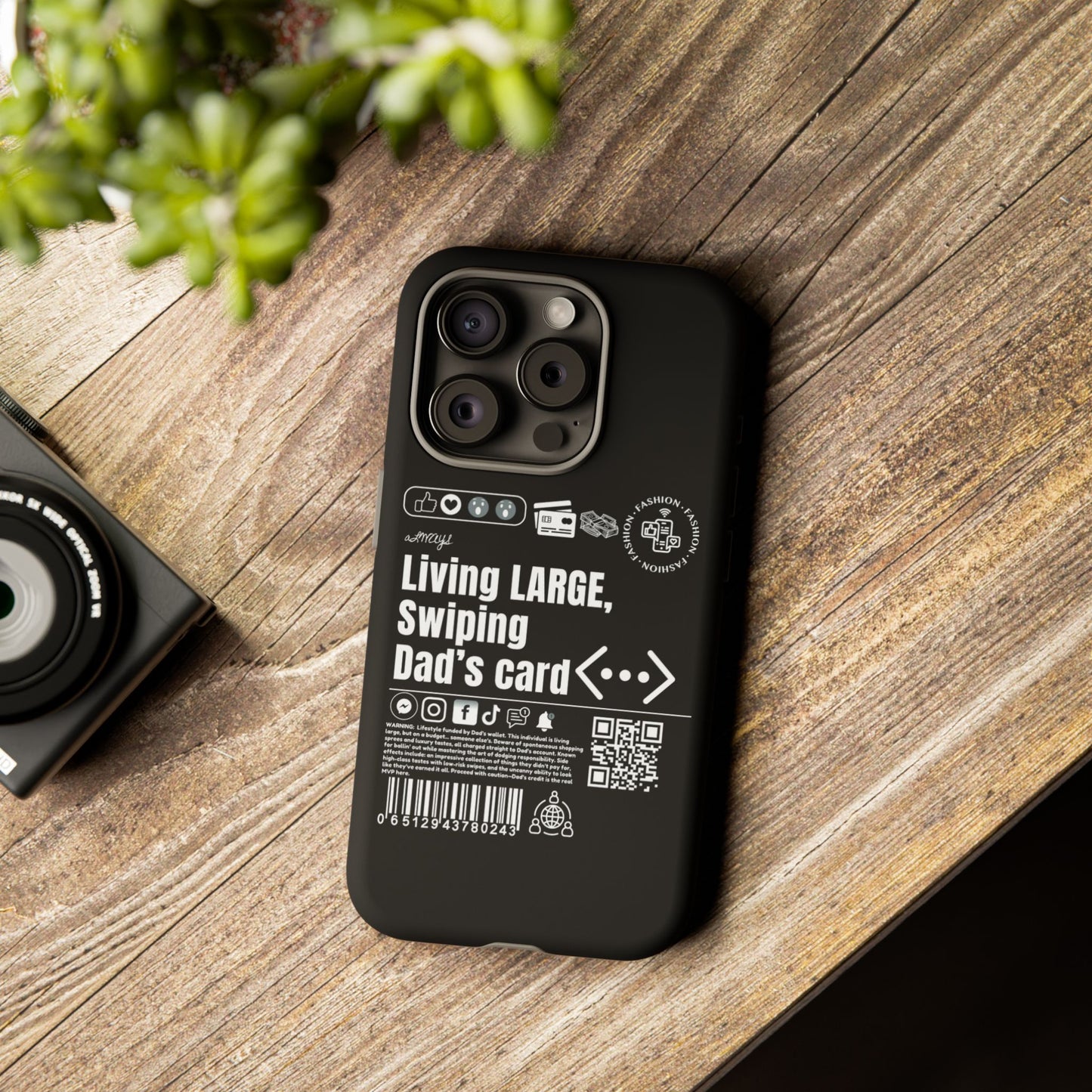 Virtuosoh Living Large Taugh Phone Case for iPhone - Black