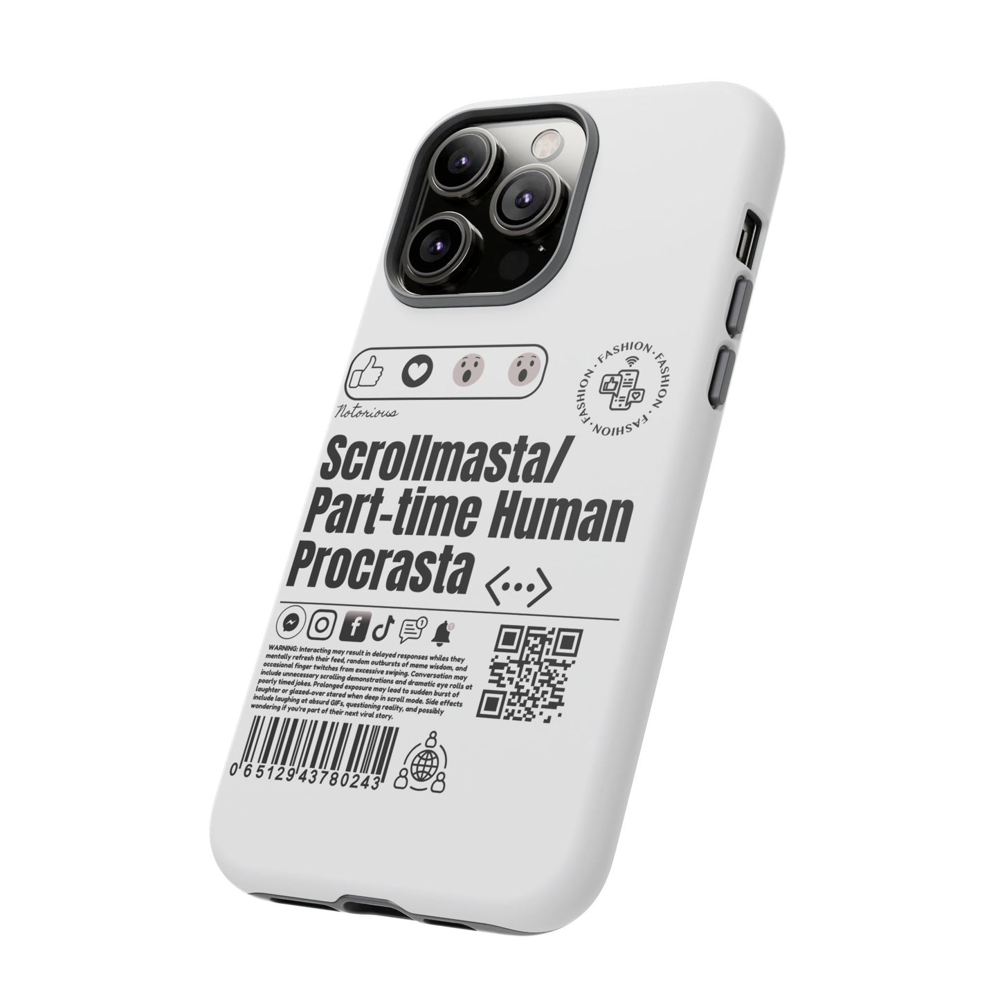 Virtuosoh Scrollmasta Tough Phone case for iPhone - White