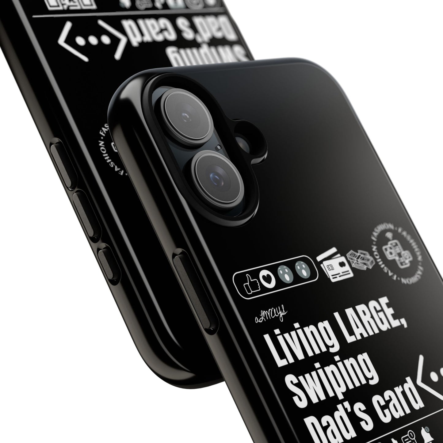 Virtuosoh Living Large Taugh Phone Case for iPhone - Black