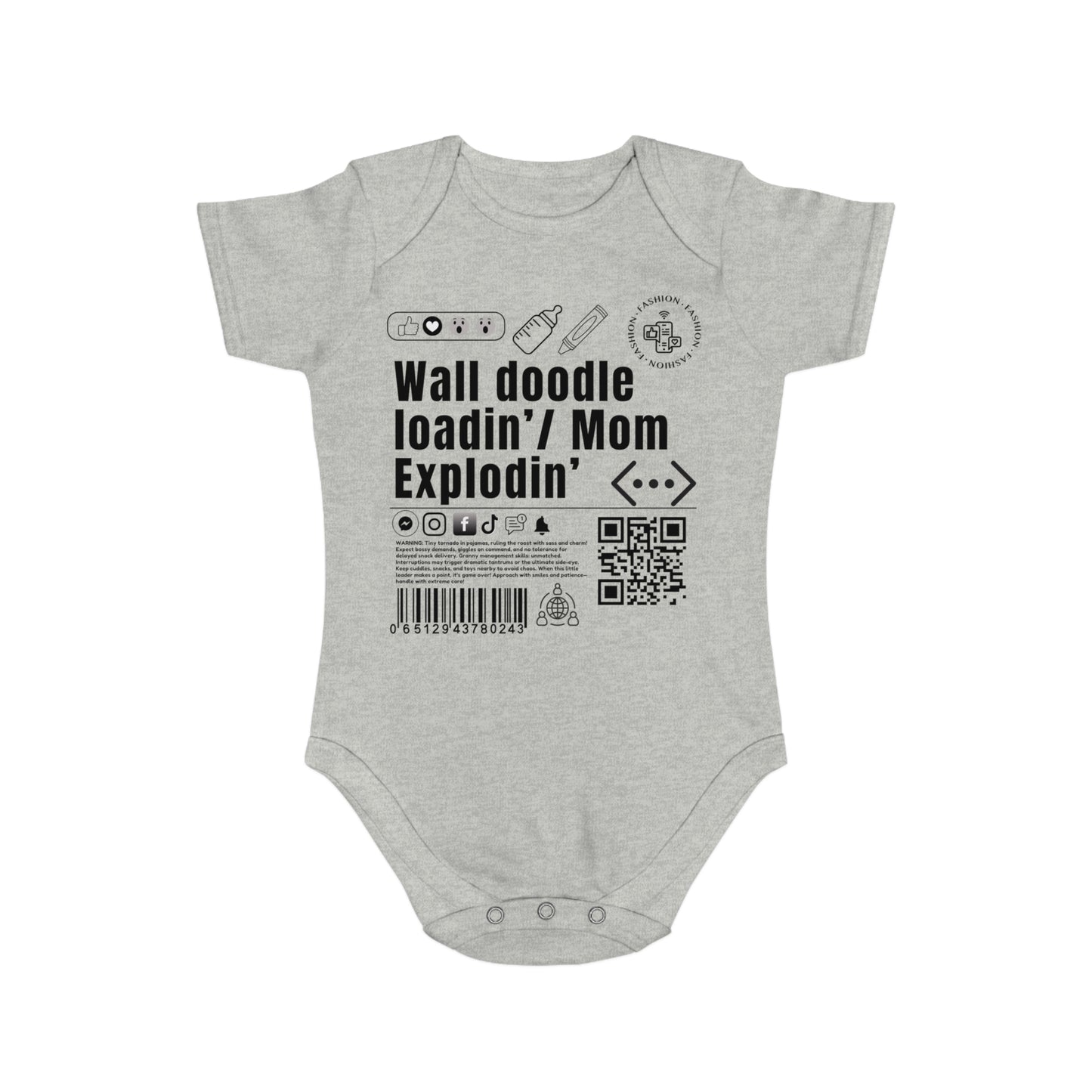 Virtuosoh Baby Wall Doodle Loadin' Babysuit