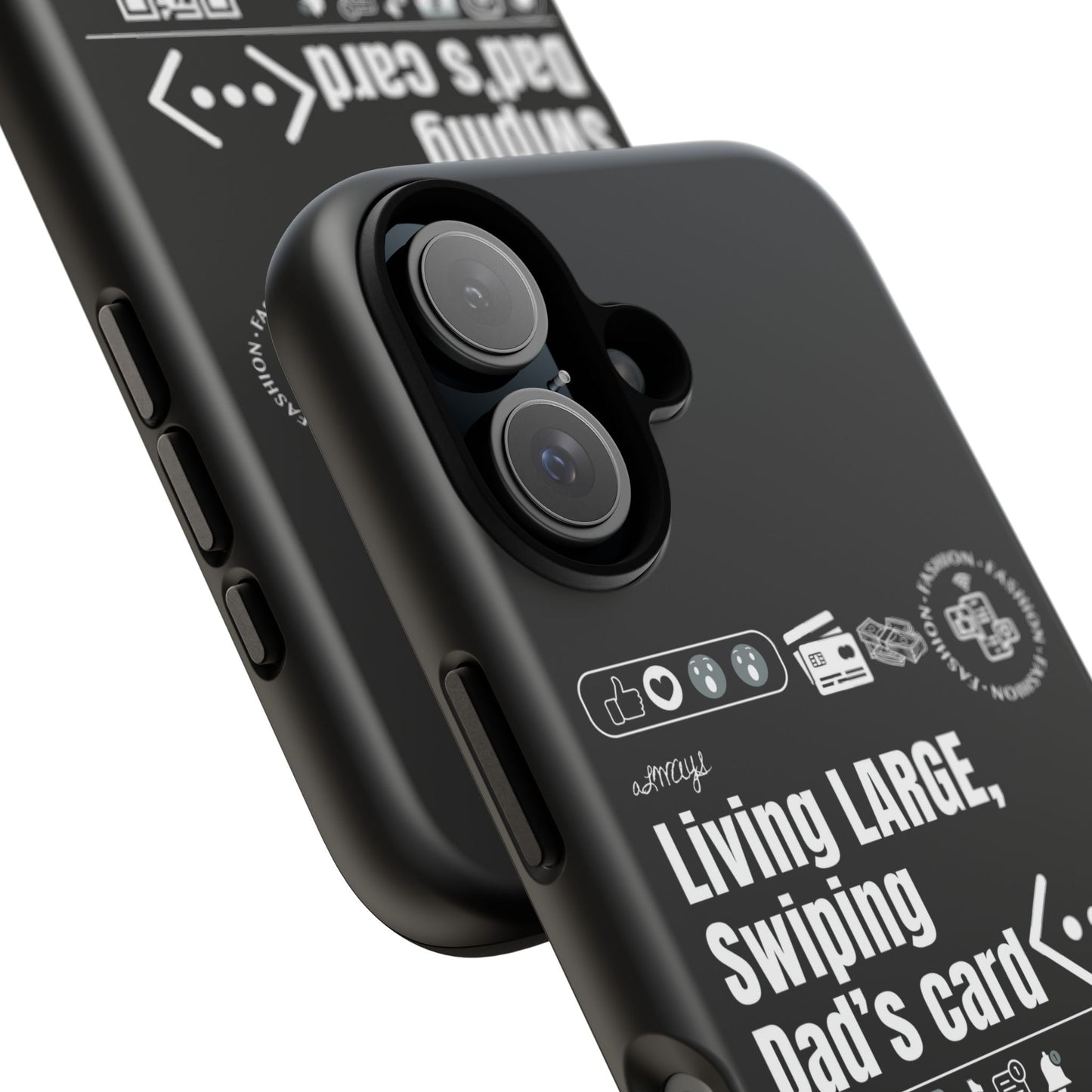Virtuosoh Living Large Taugh Phone Case for iPhone - Black