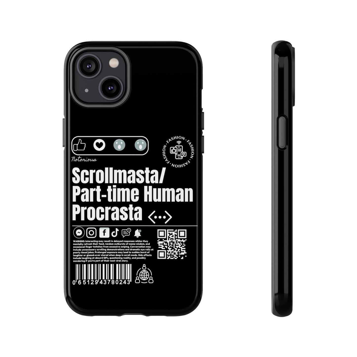 Virtuosoh Scrollmasta Tough Phone Case for iPhone -Black