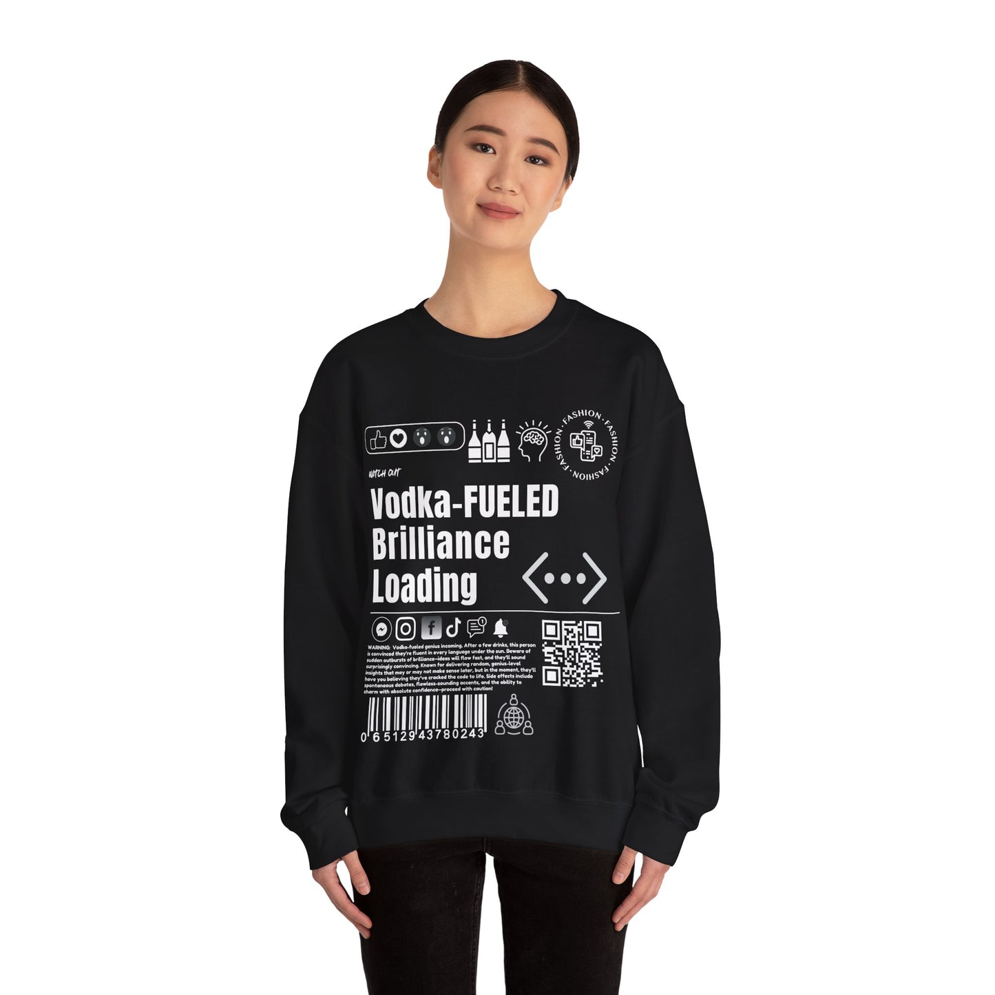 Virtuosoh Vodka Fueled Brilliance Loading Unisex Sweatshirt