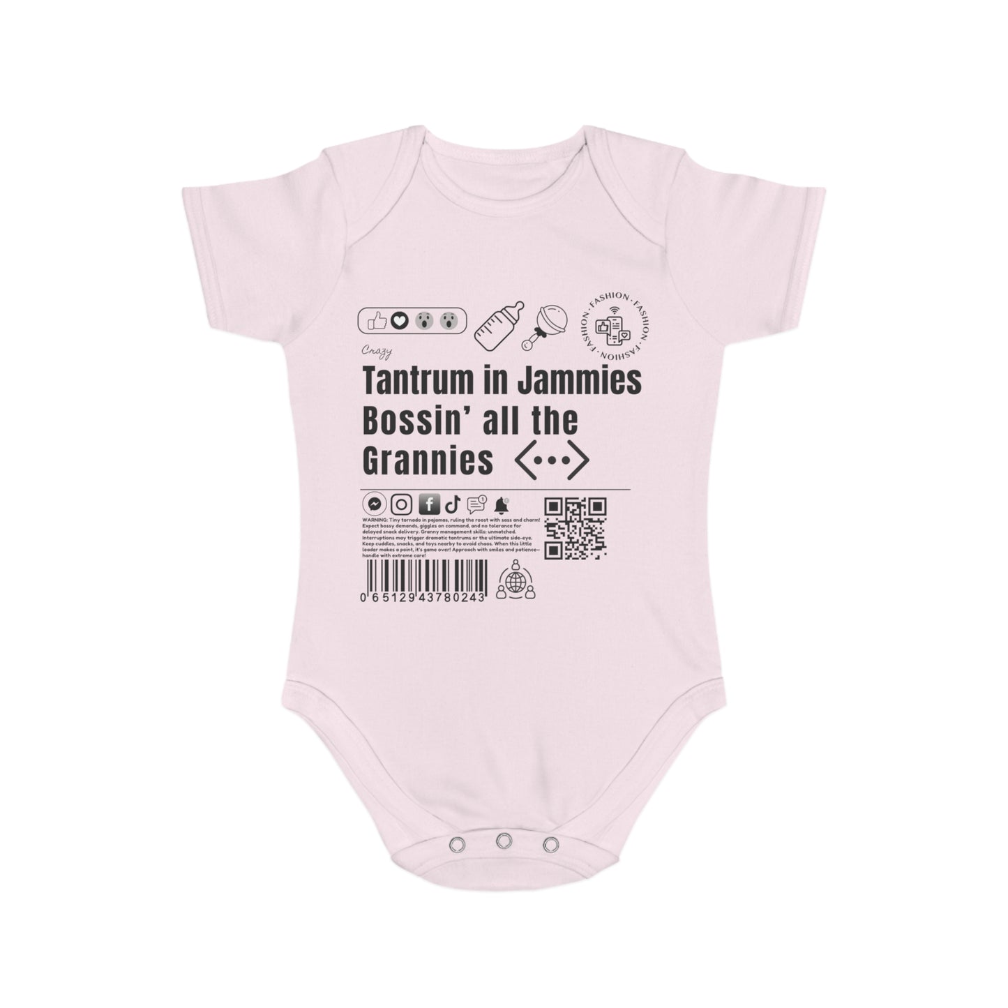 Virtuosoh Baby Tantrum in Jammies Babysuit