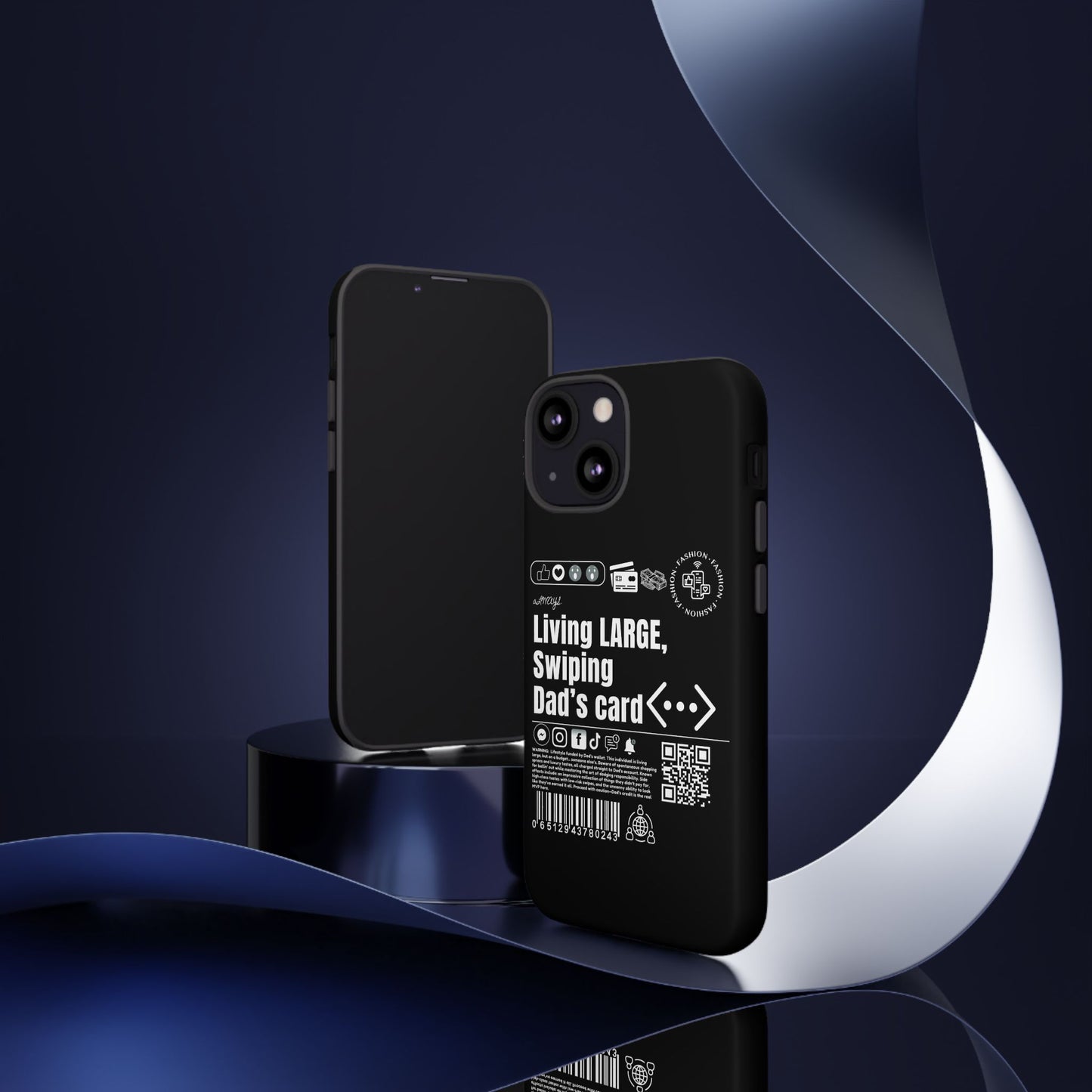 Virtuosoh Living Large Taugh Phone Case for iPhone - Black