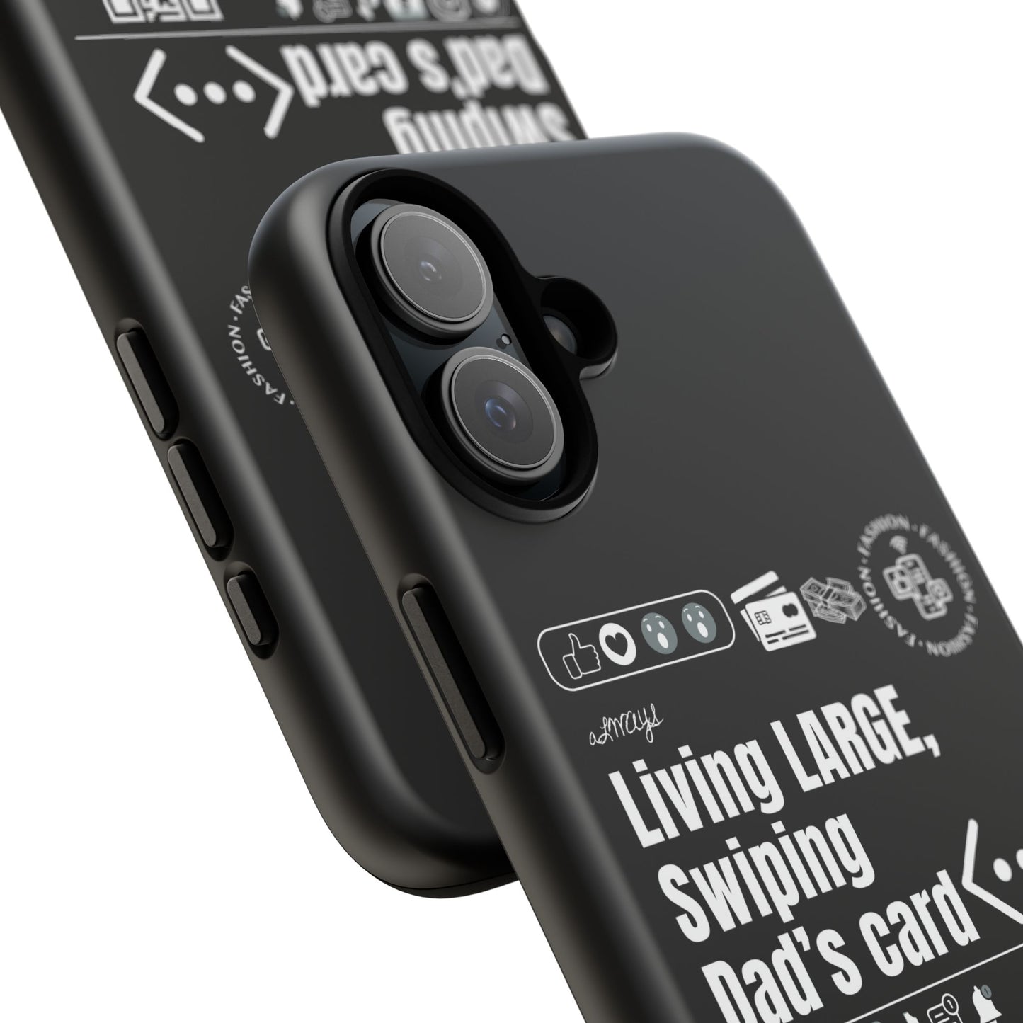 Virtuosoh Living Large Taugh Phone Case for iPhone - Black
