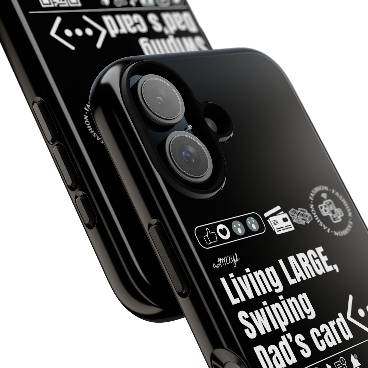 Virtuosoh Living Large Taugh Phone Case for iPhone - Black