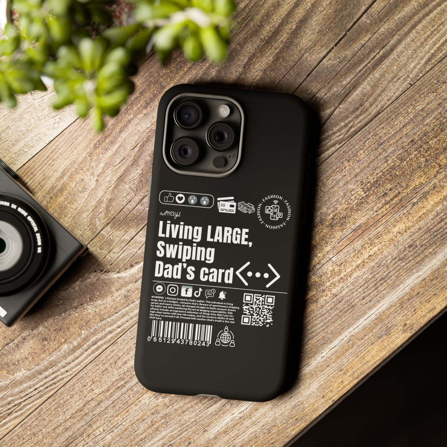 Virtuosoh Living Large Taugh Phone Case for iPhone - Black