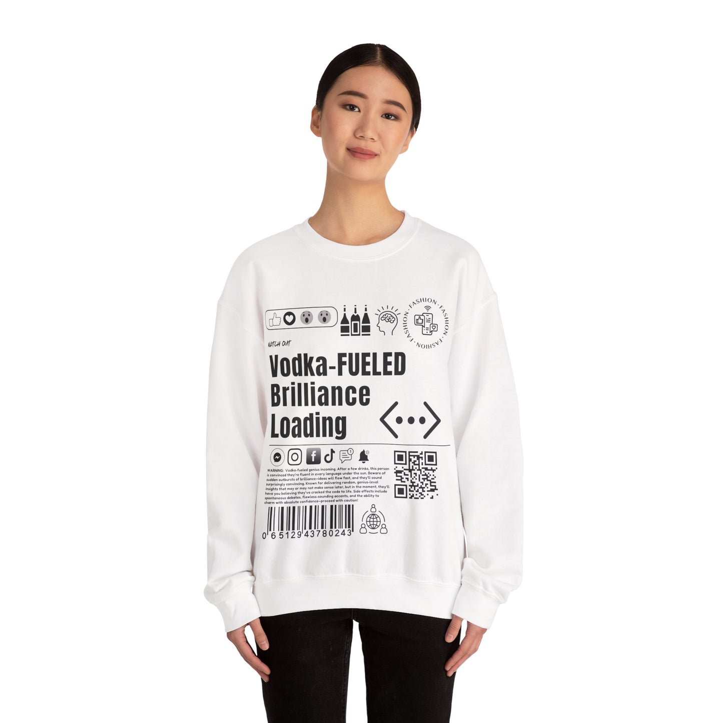 Virtuosoh Vodka Fueled Brilliance Loading Unisex Sweatshirt