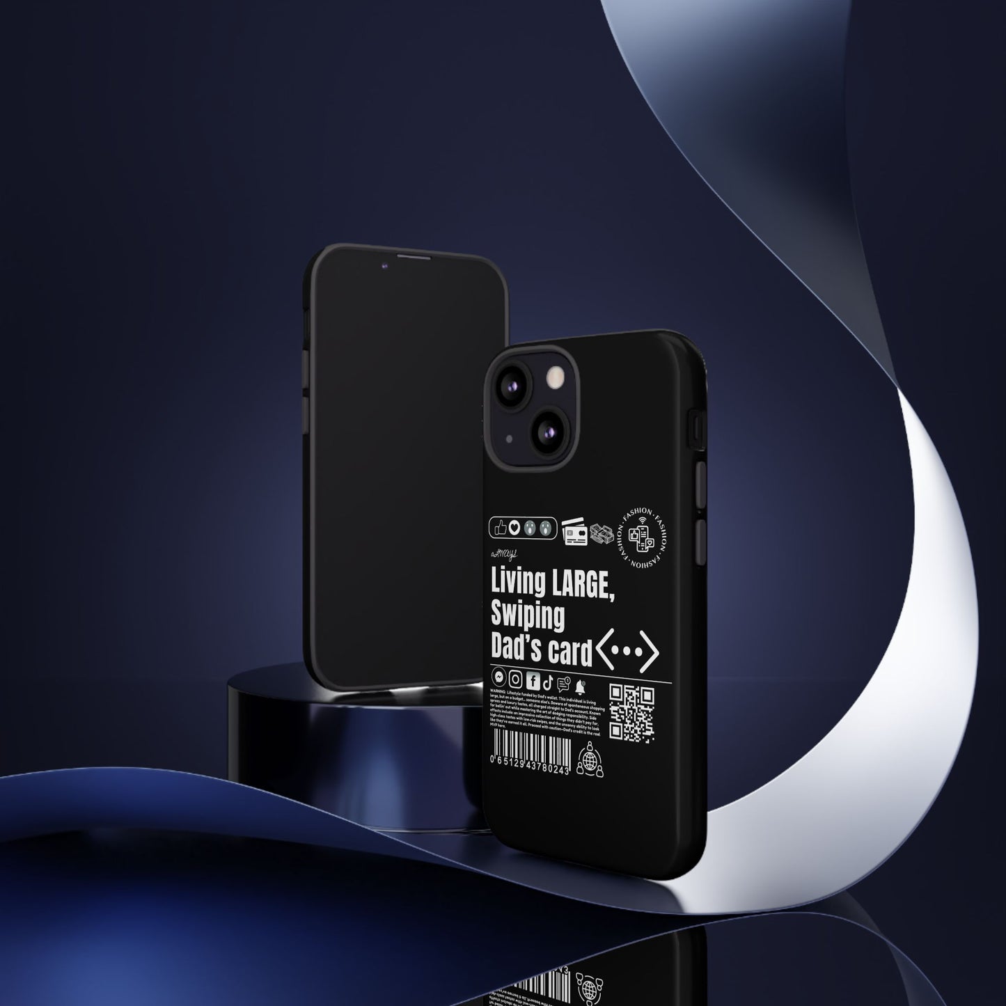 Virtuosoh Living Large Taugh Phone Case for iPhone - Black