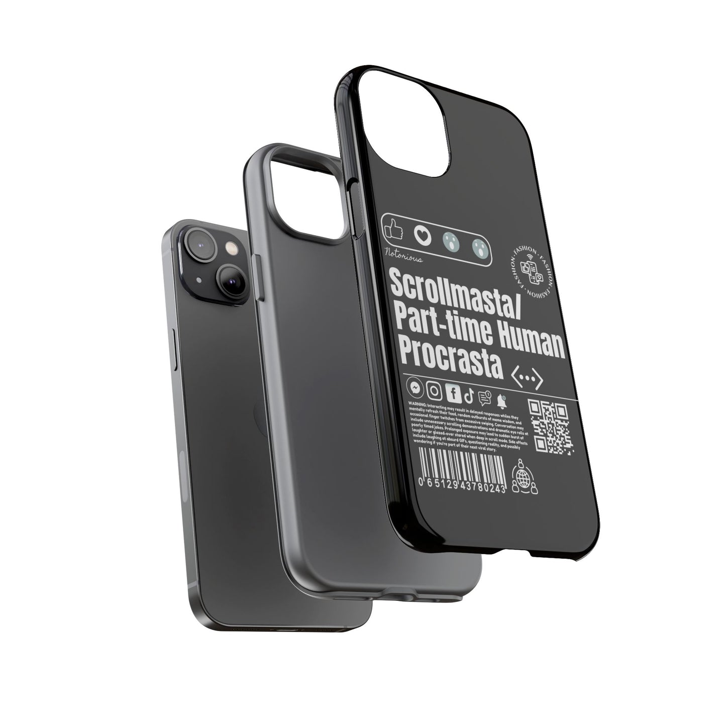 Virtuosoh Scrollmasta Tough Phone Case for iPhone -Black
