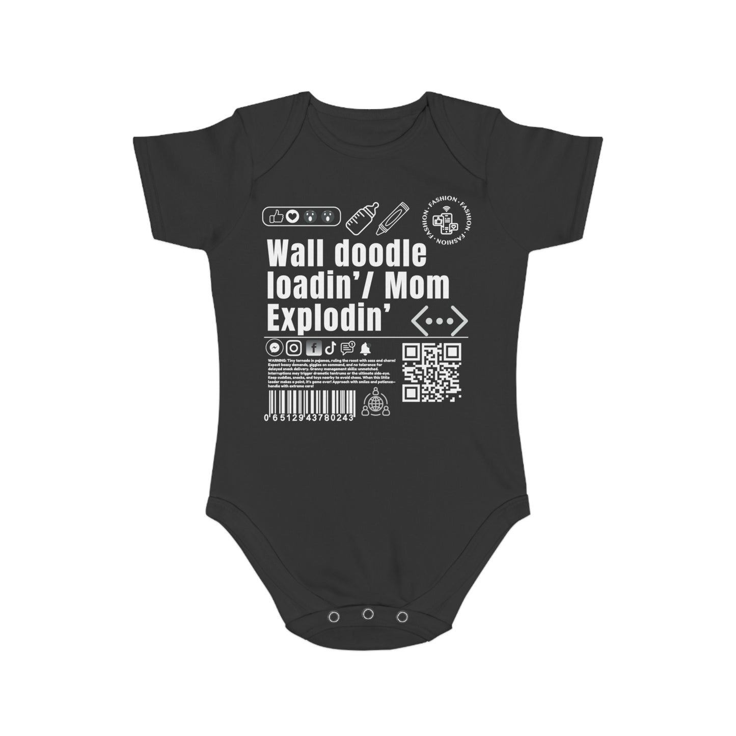Virtuosoh Baby Wall Doodle Loadin' Babysuit