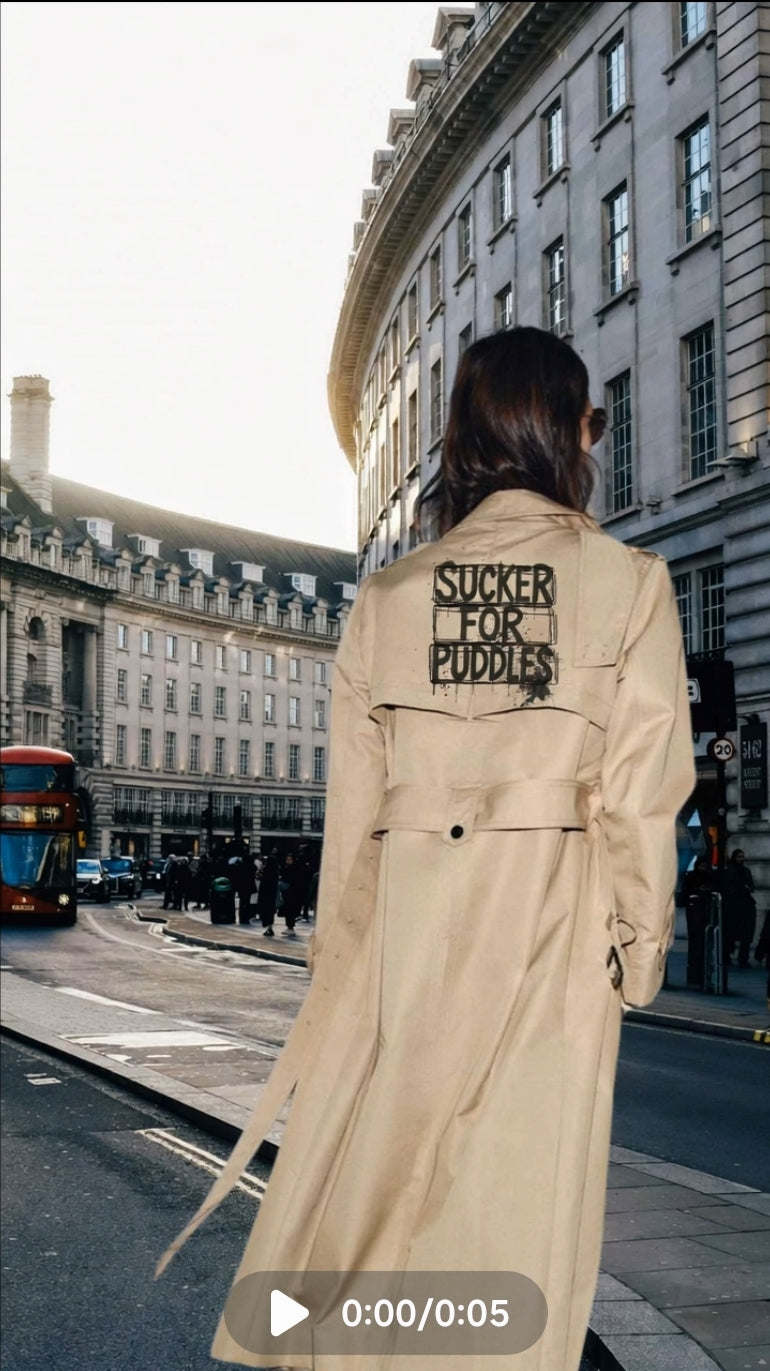 Virtuosoh Sucker for Puddles Trench Coat
