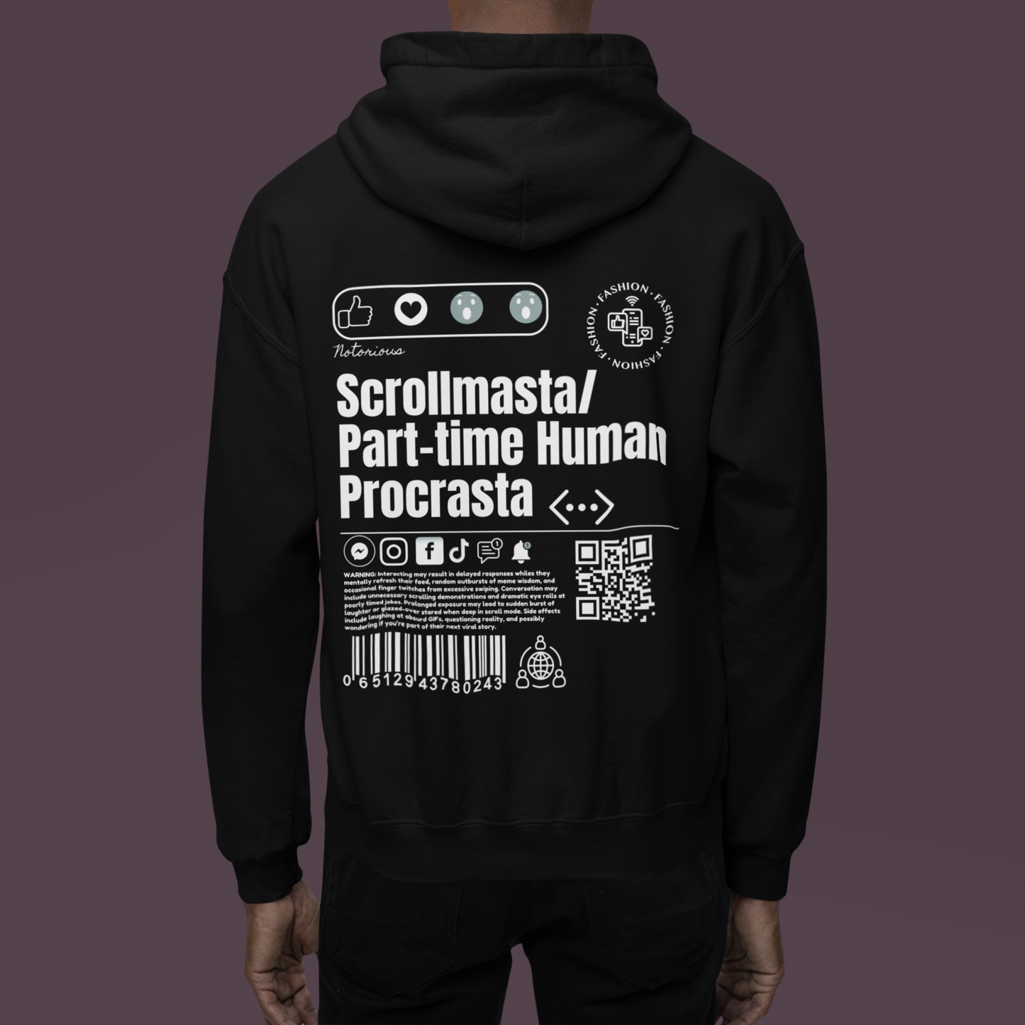 Virtuosoh Scrollmasta Unisex Zip Hoodie