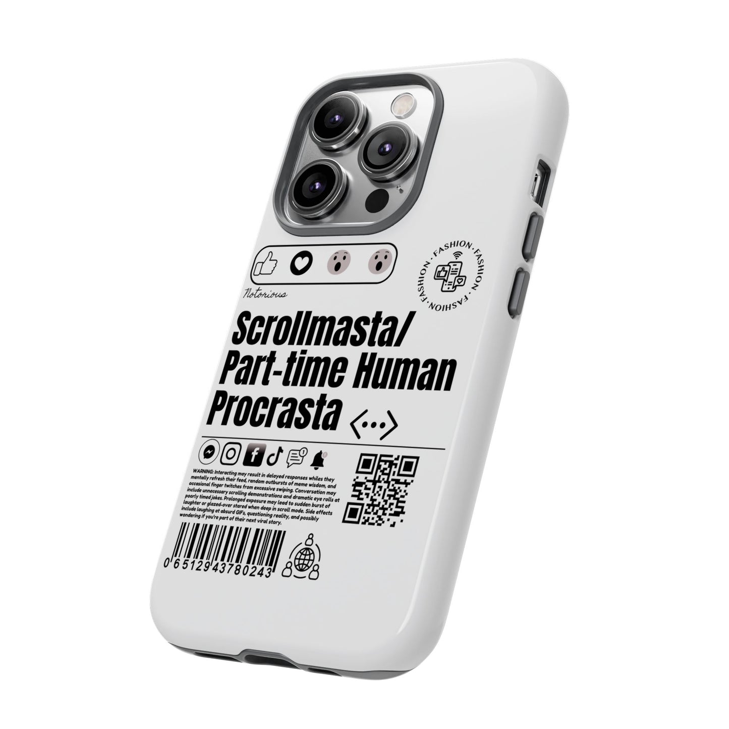 Virtuosoh Scrollmasta Tough Phone case for iPhone - White