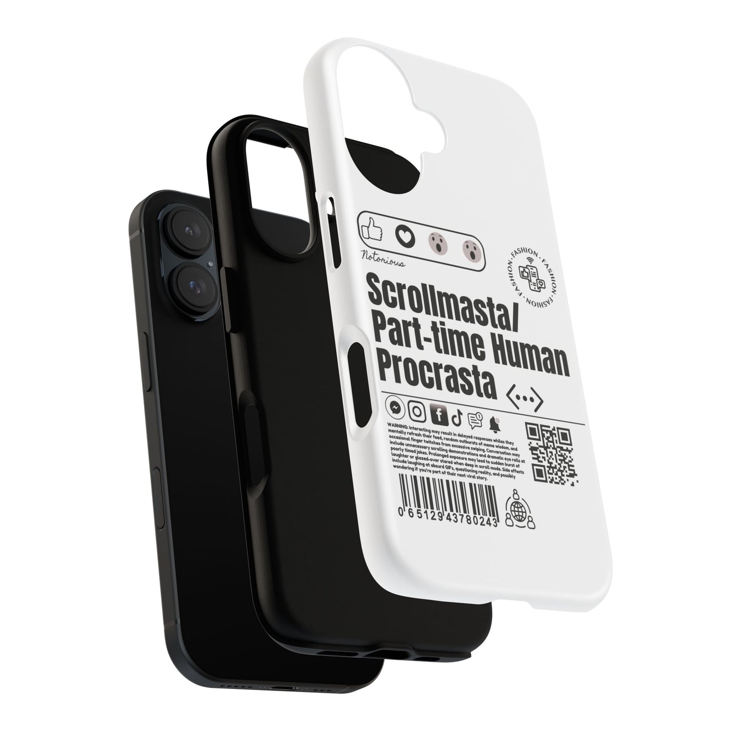Virtuosoh Scrollmasta Tough Phone case for iPhone - White