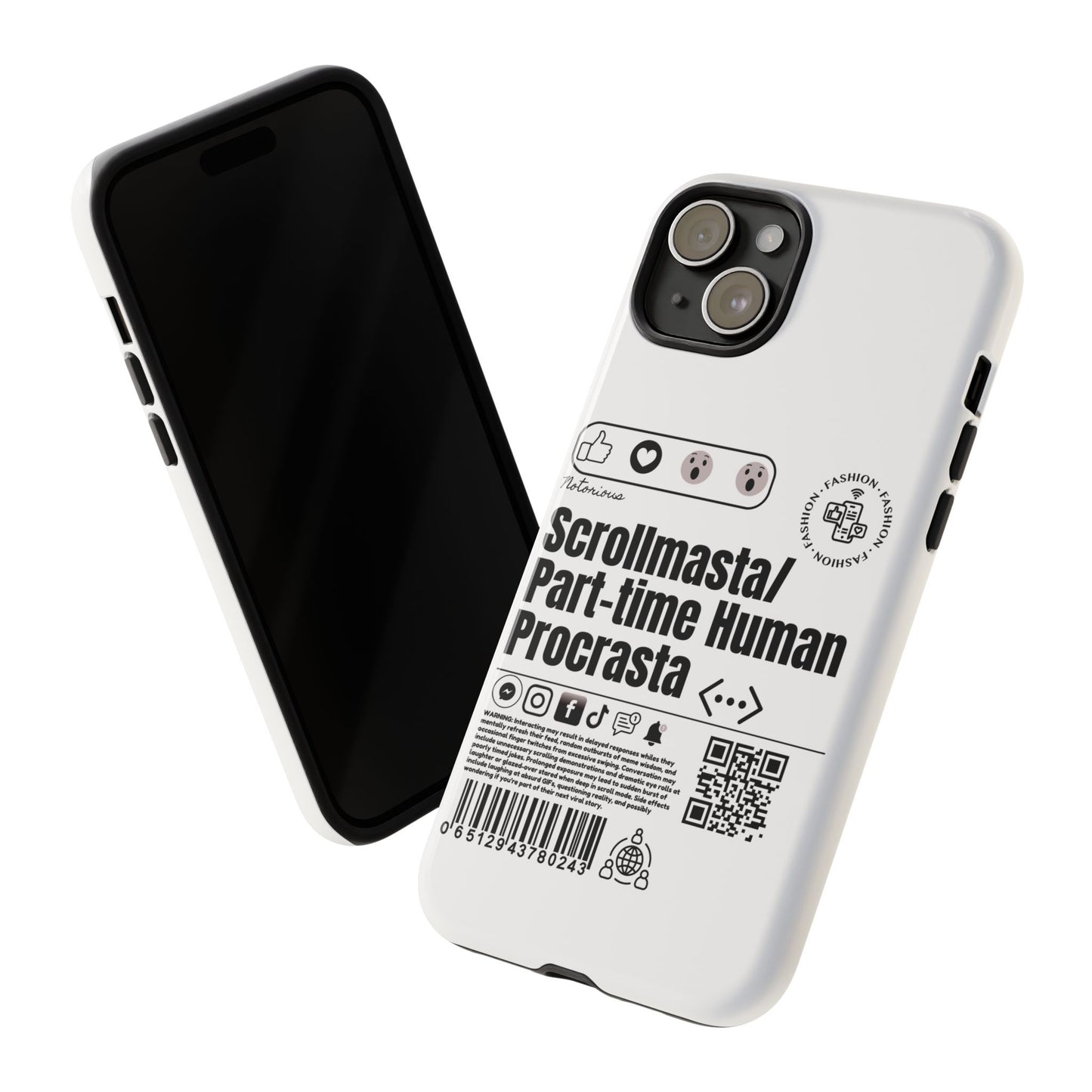 Virtuosoh Scrollmasta Tough Phone case for iPhone - White
