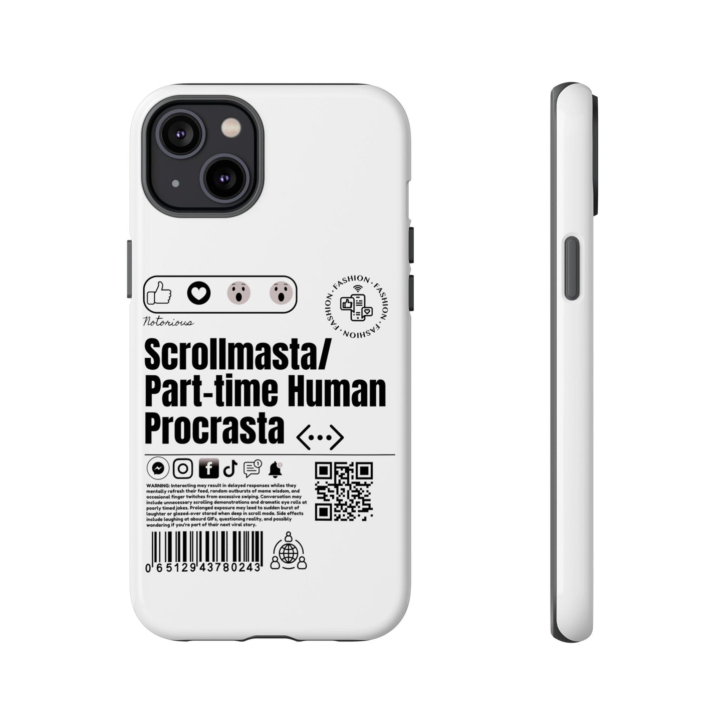 Virtuosoh Scrollmasta Tough Phone case for iPhone - White