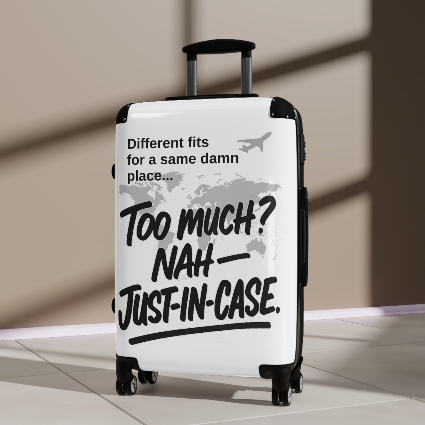 Virtuosoh Stylish Travel Suitcase - 'Too Much? Nah - Just-In-Case'