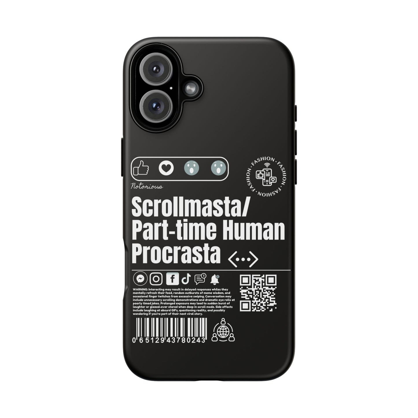 Virtuosoh Scrollmasta Tough Phone Case for iPhone -Black