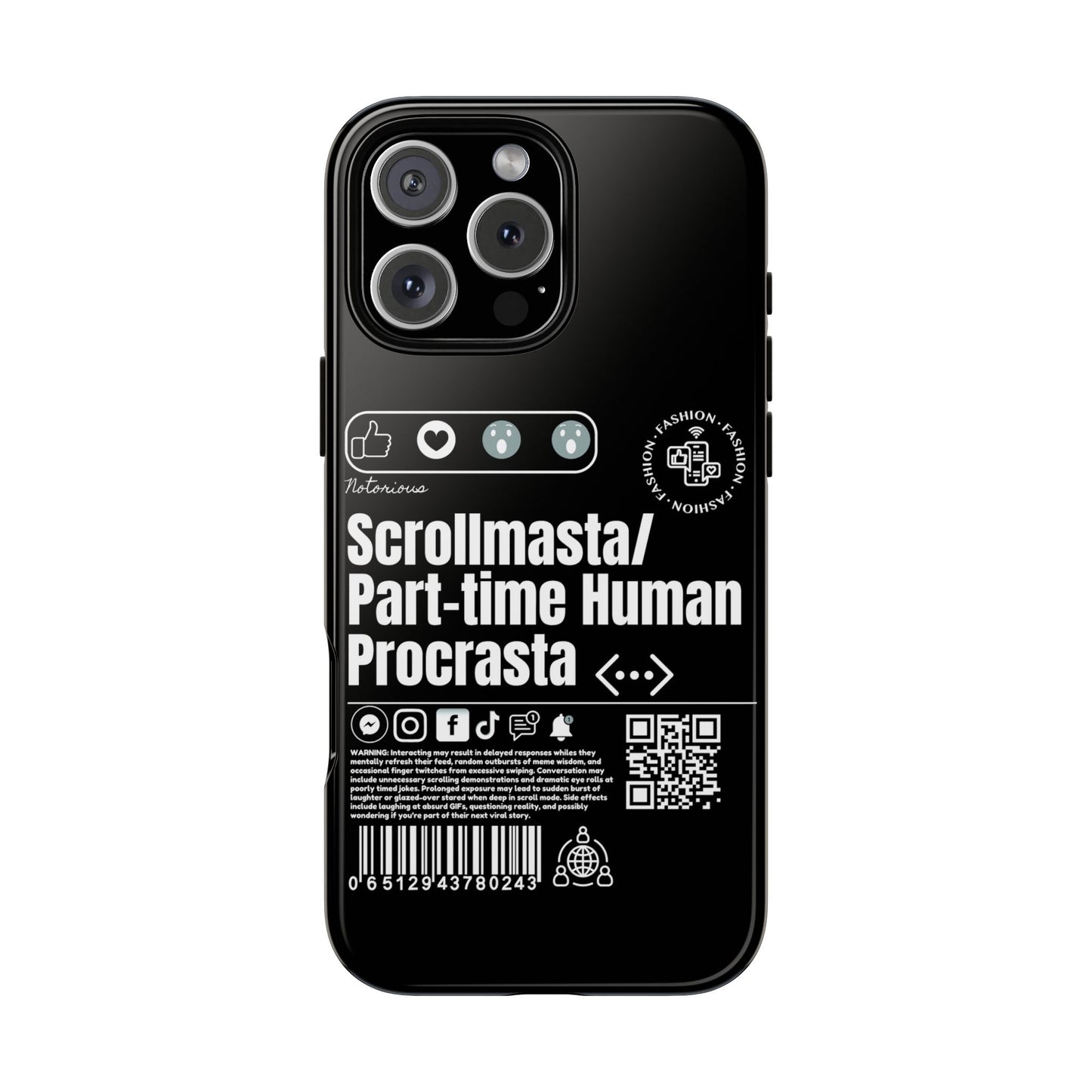 Virtuosoh Scrollmasta Tough Phone Case for iPhone -Black