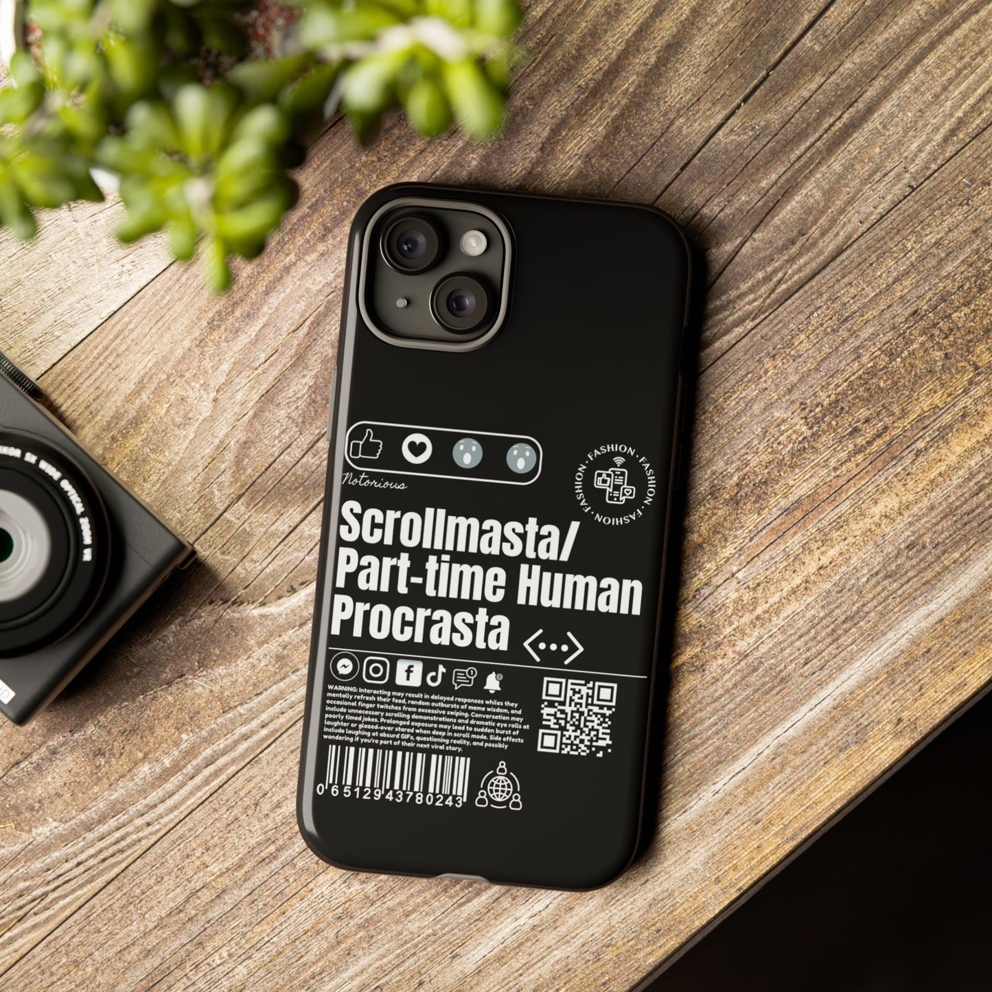 Virtuosoh Scrollmasta Tough Phone Case for iPhone -Black