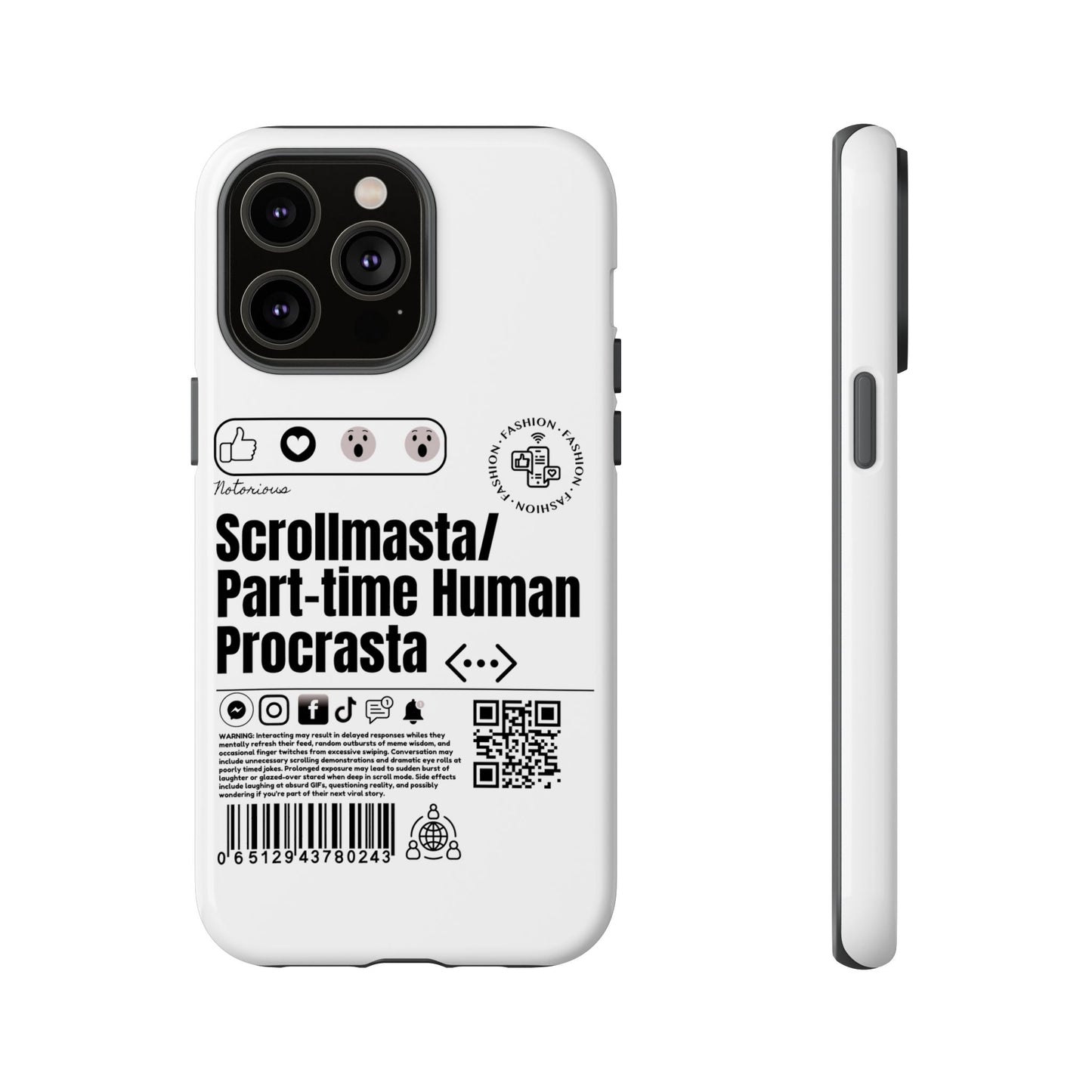 Virtuosoh Scrollmasta Tough Phone case for iPhone - White