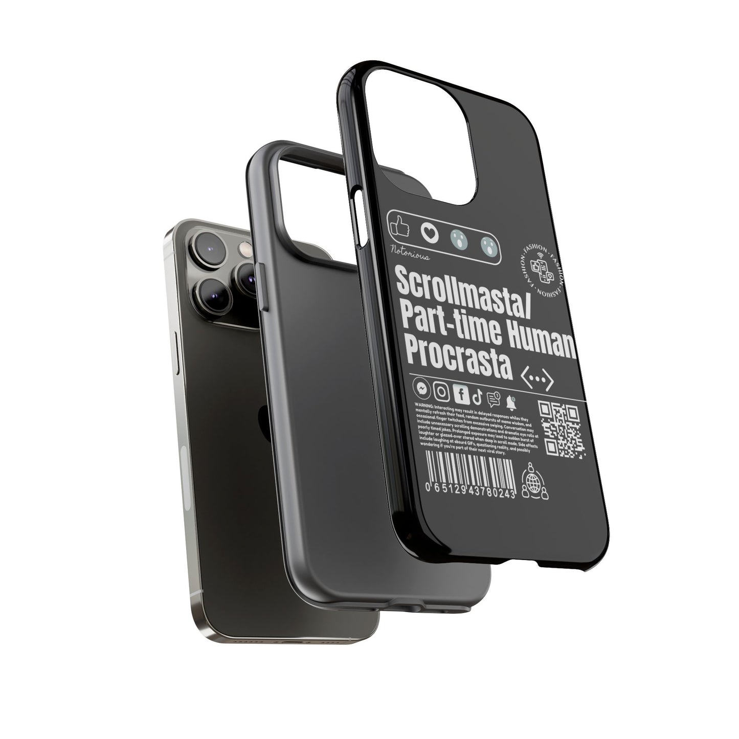 Virtuosoh Scrollmasta Tough Phone Case for iPhone -Black