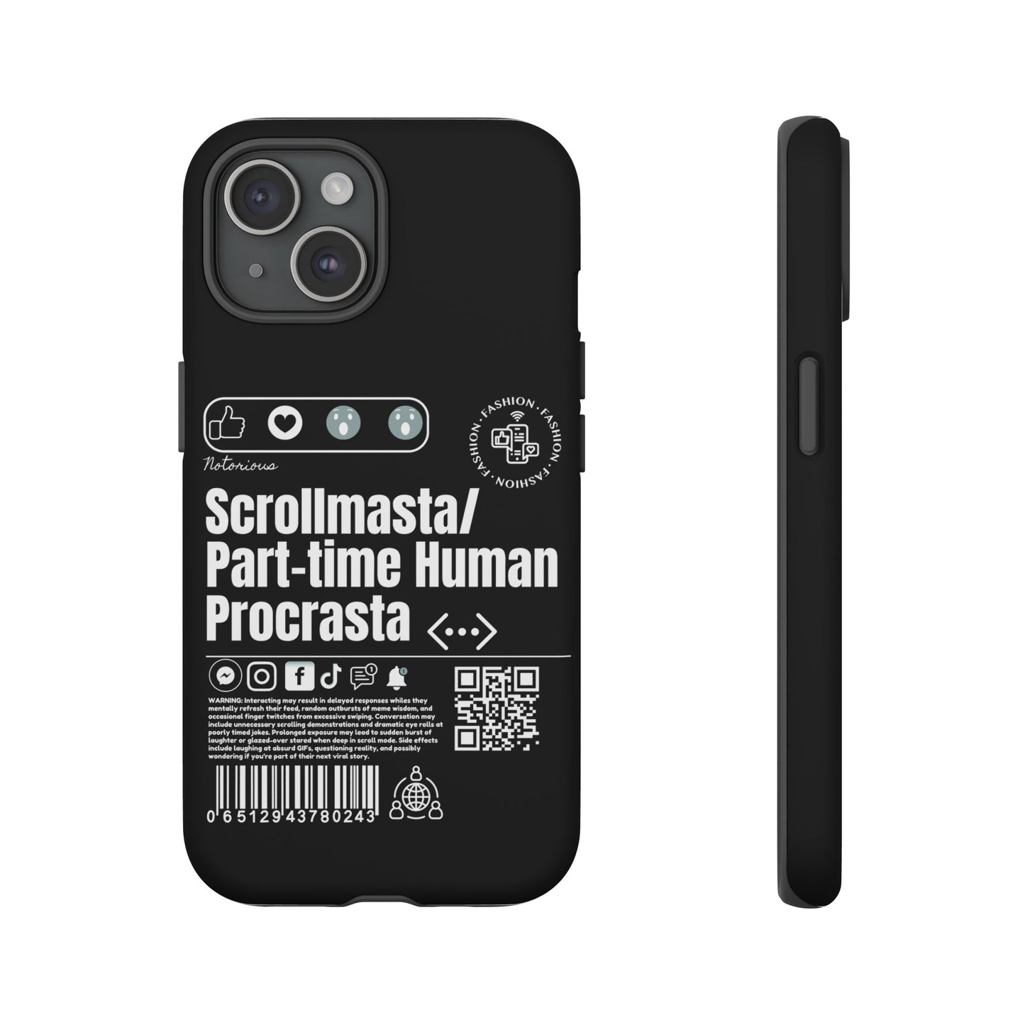 Virtuosoh Scrollmasta Tough Phone Case for iPhone -Black