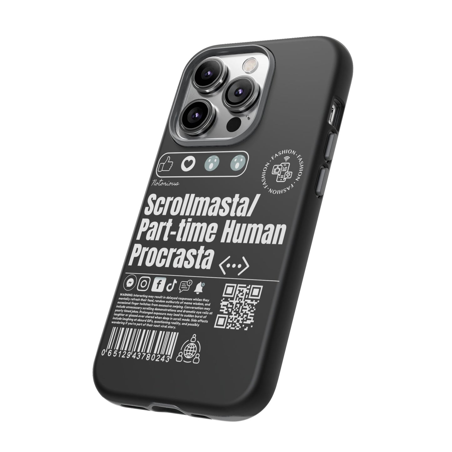 Virtuosoh Scrollmasta Tough Phone Case for iPhone -Black