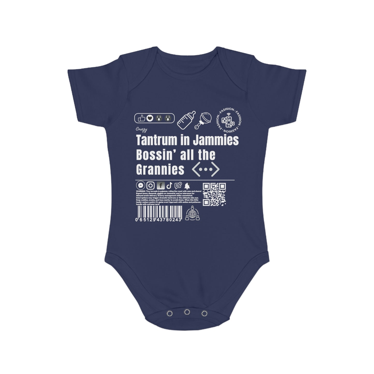 Virtuosoh Baby Tantrum in Jammies Babysuit