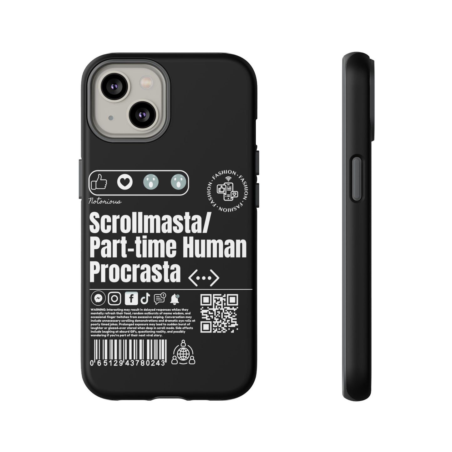 Virtuosoh Scrollmasta Tough Phone Case for iPhone -Black