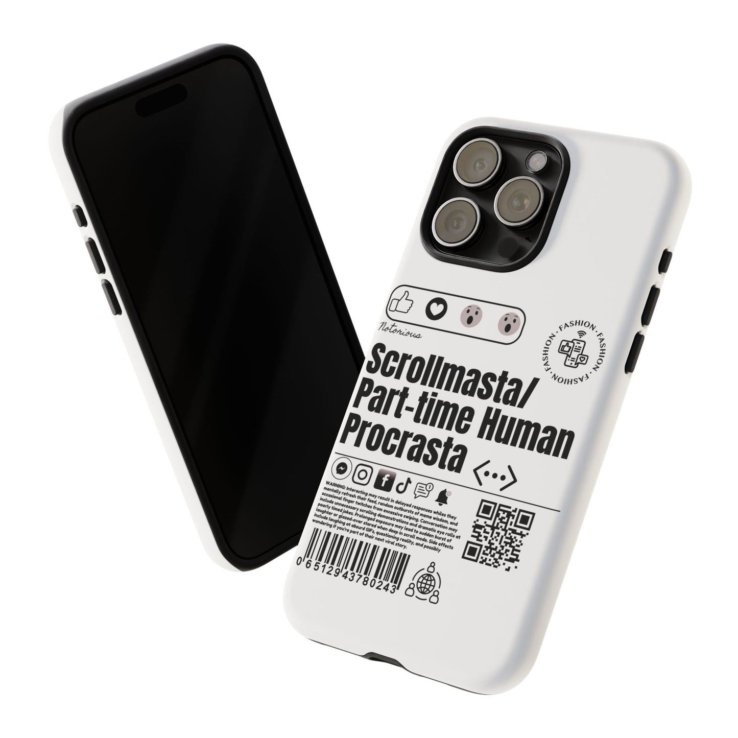 Virtuosoh Scrollmasta Tough Phone case for iPhone - White