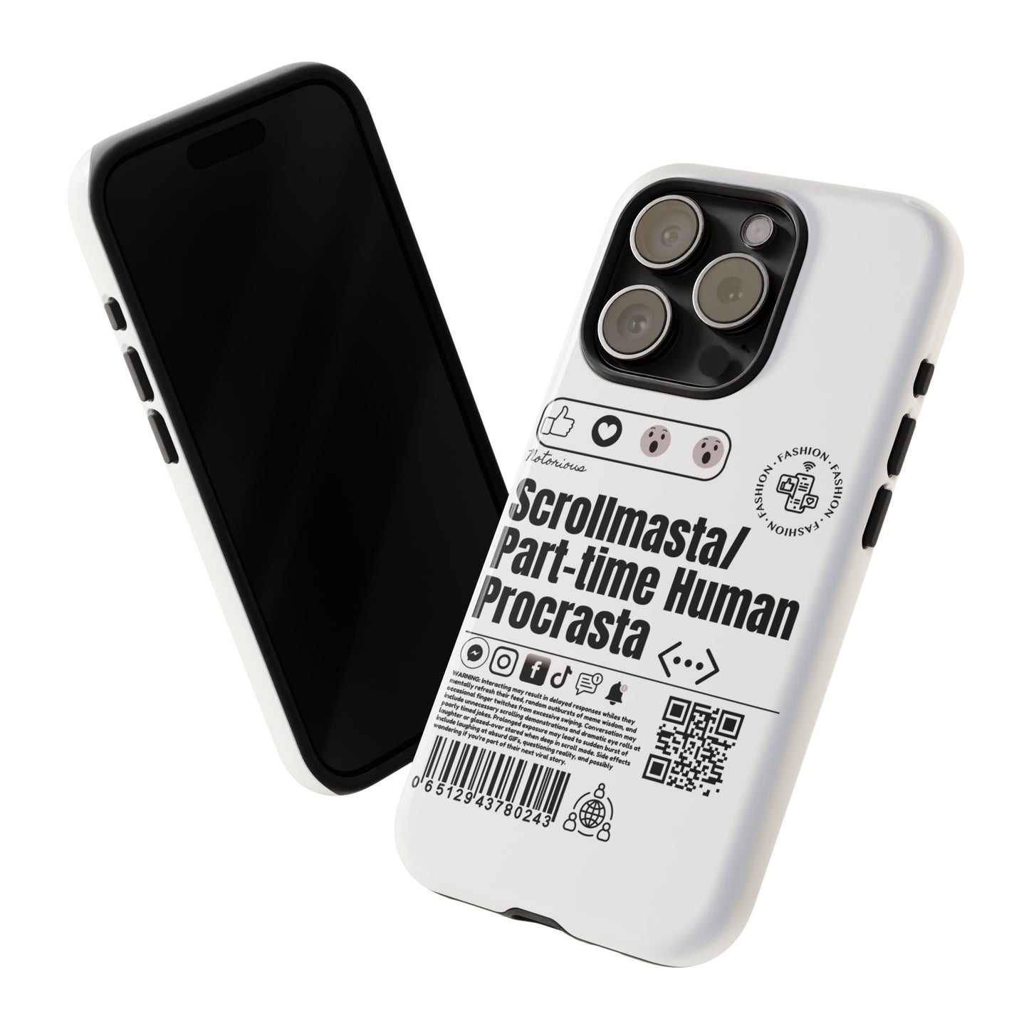 Virtuosoh Scrollmasta Tough Phone case for iPhone - White