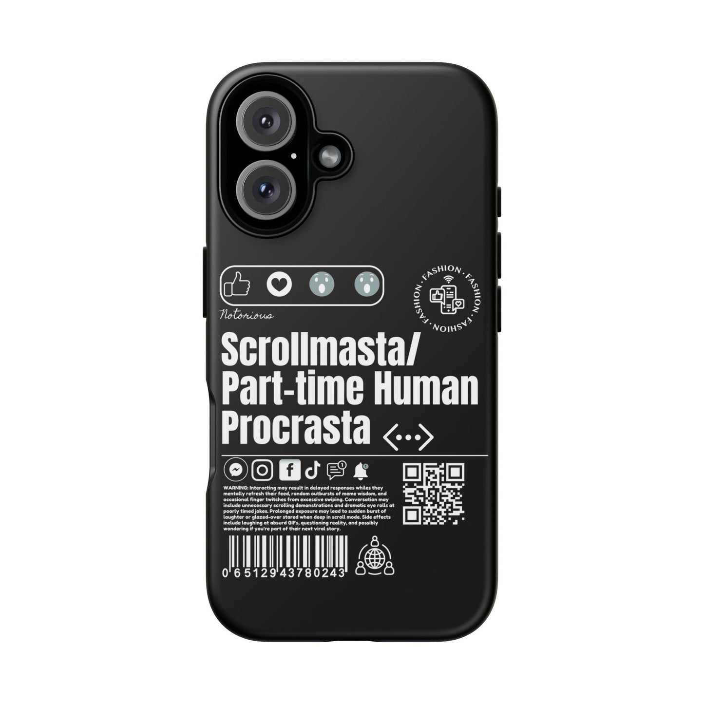 Virtuosoh Scrollmasta Tough Phone Case for iPhone -Black